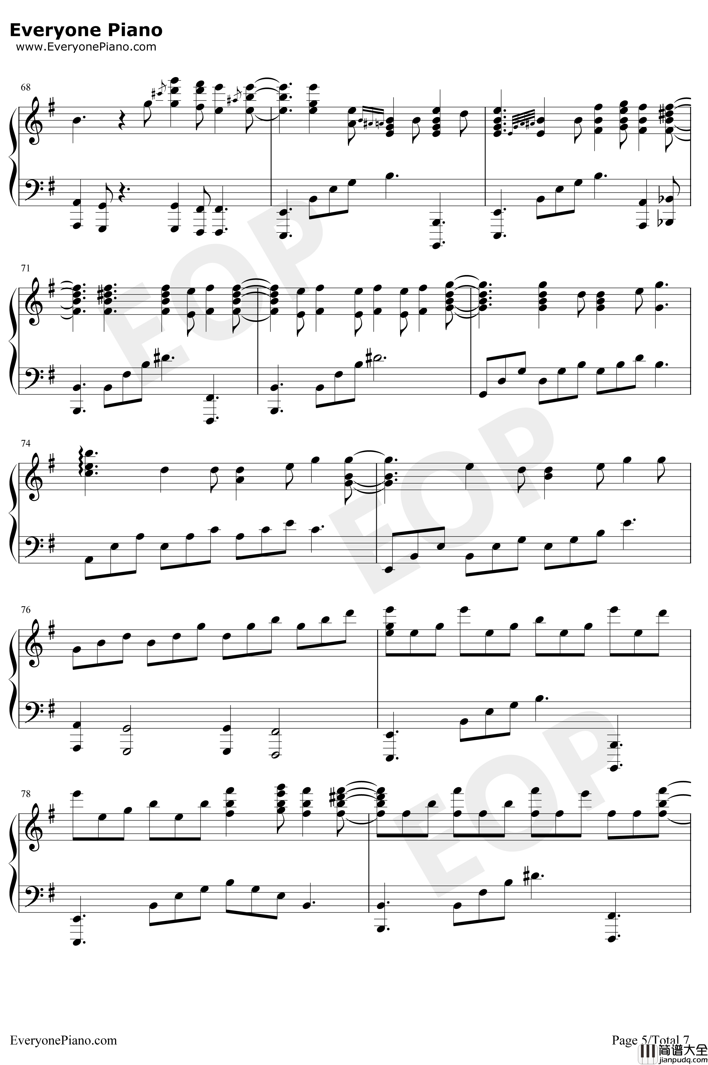 Shape_of_You钢琴谱_EdSheeran_演奏版