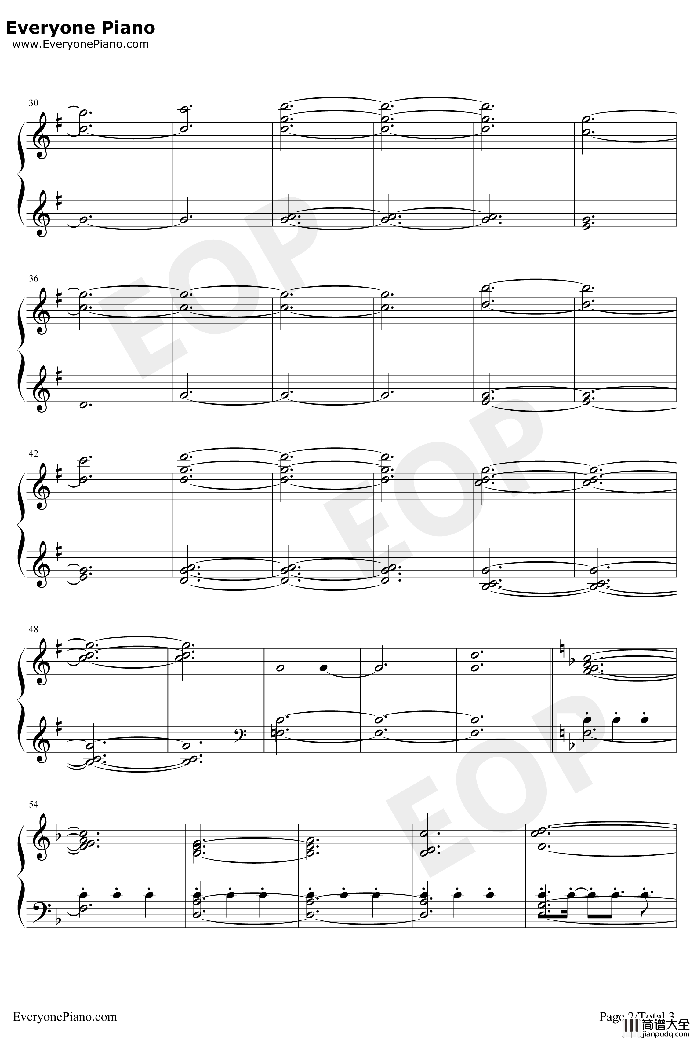 Together钢琴谱_HenryJackman_大侦探皮卡丘OST