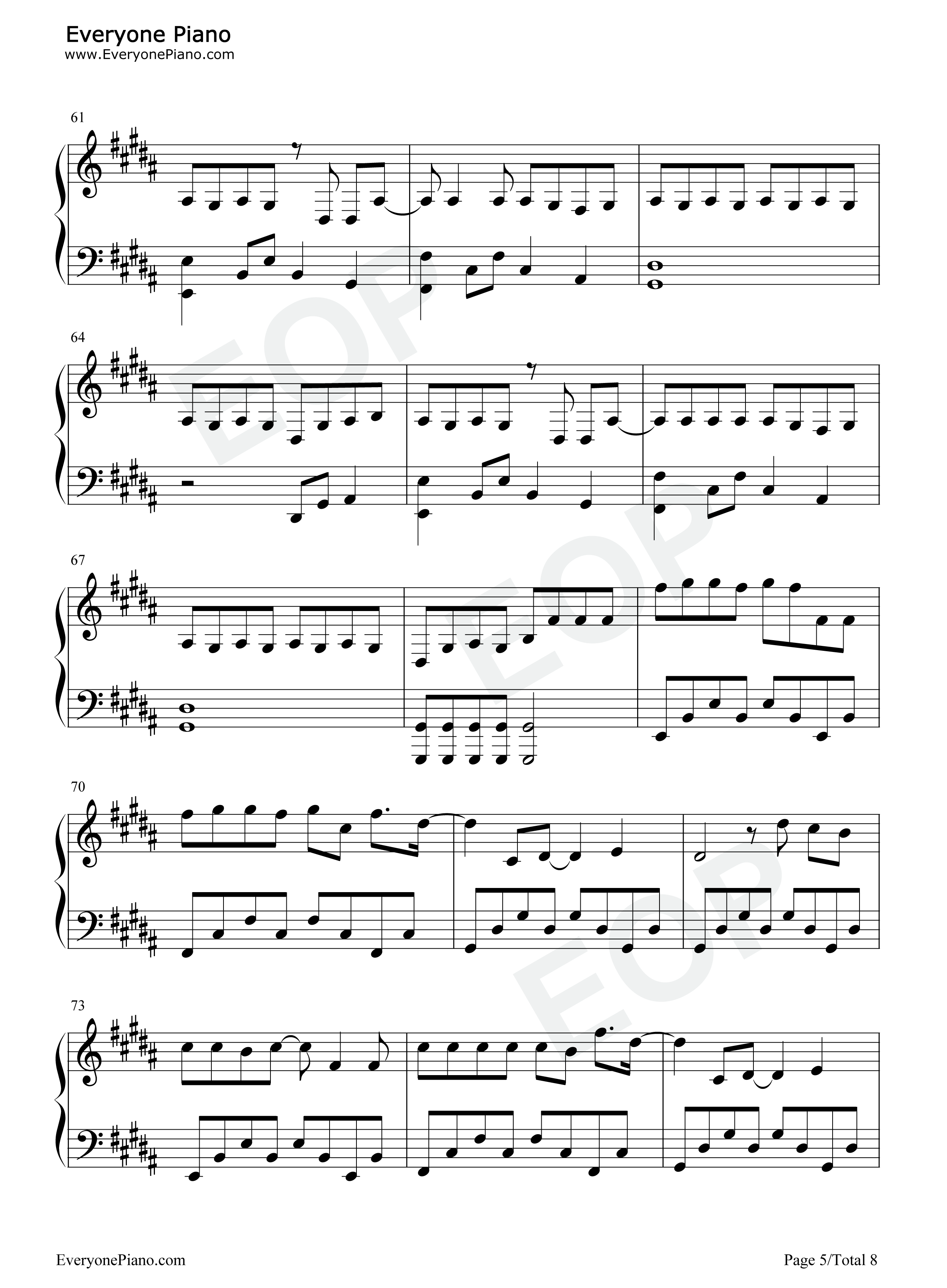 无数钢琴谱_薛之谦