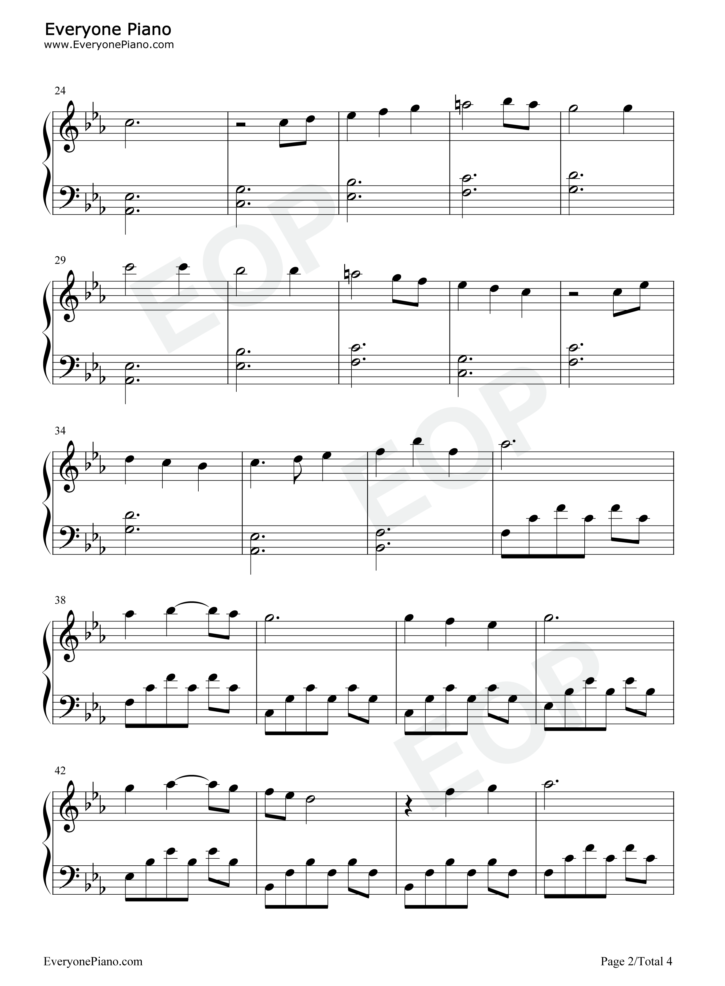 老人与海钢琴谱_邓紫棋