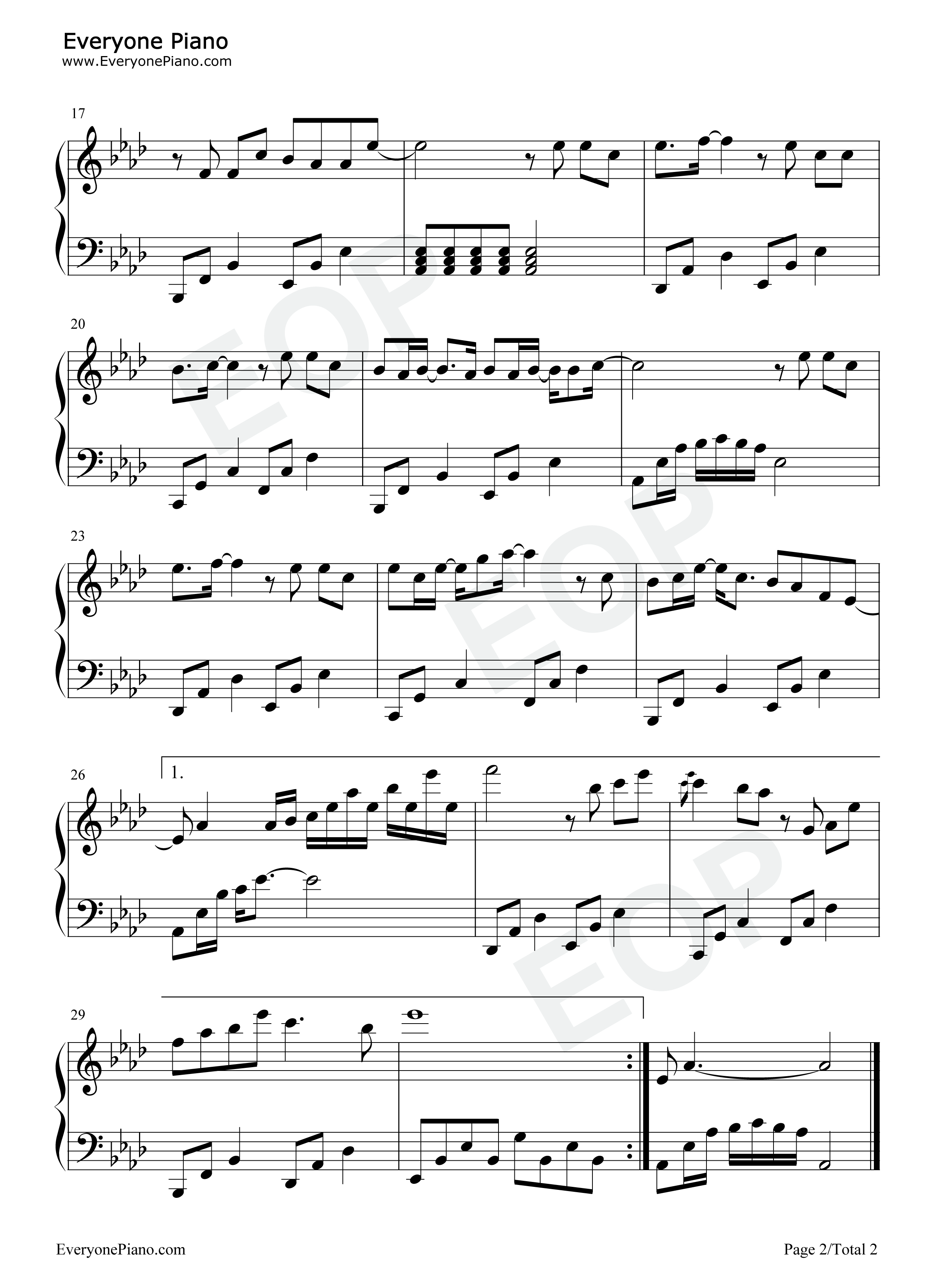 借月钢琴谱_王天阳