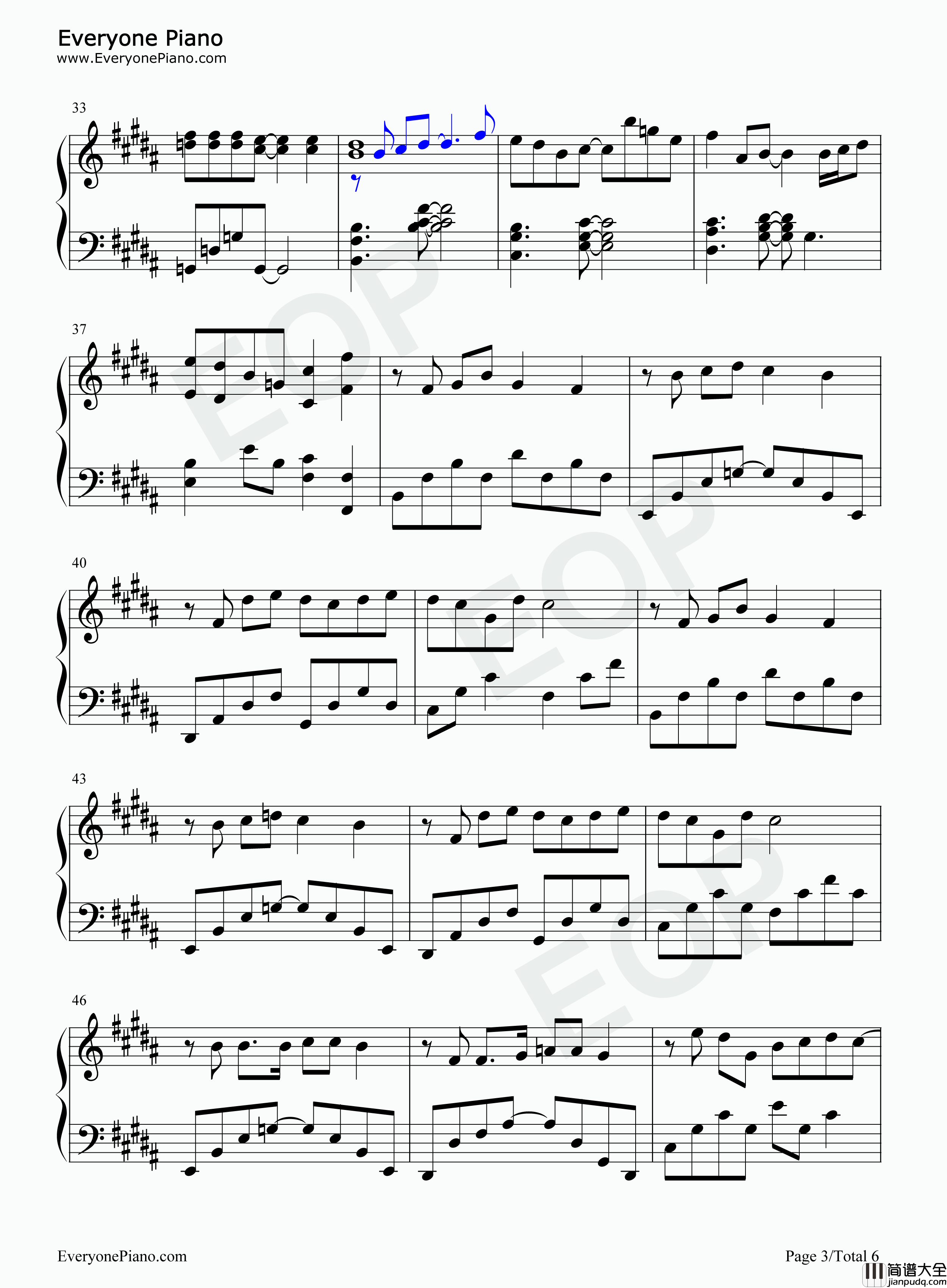 心引力钢琴谱_王俊凯_蔡依林