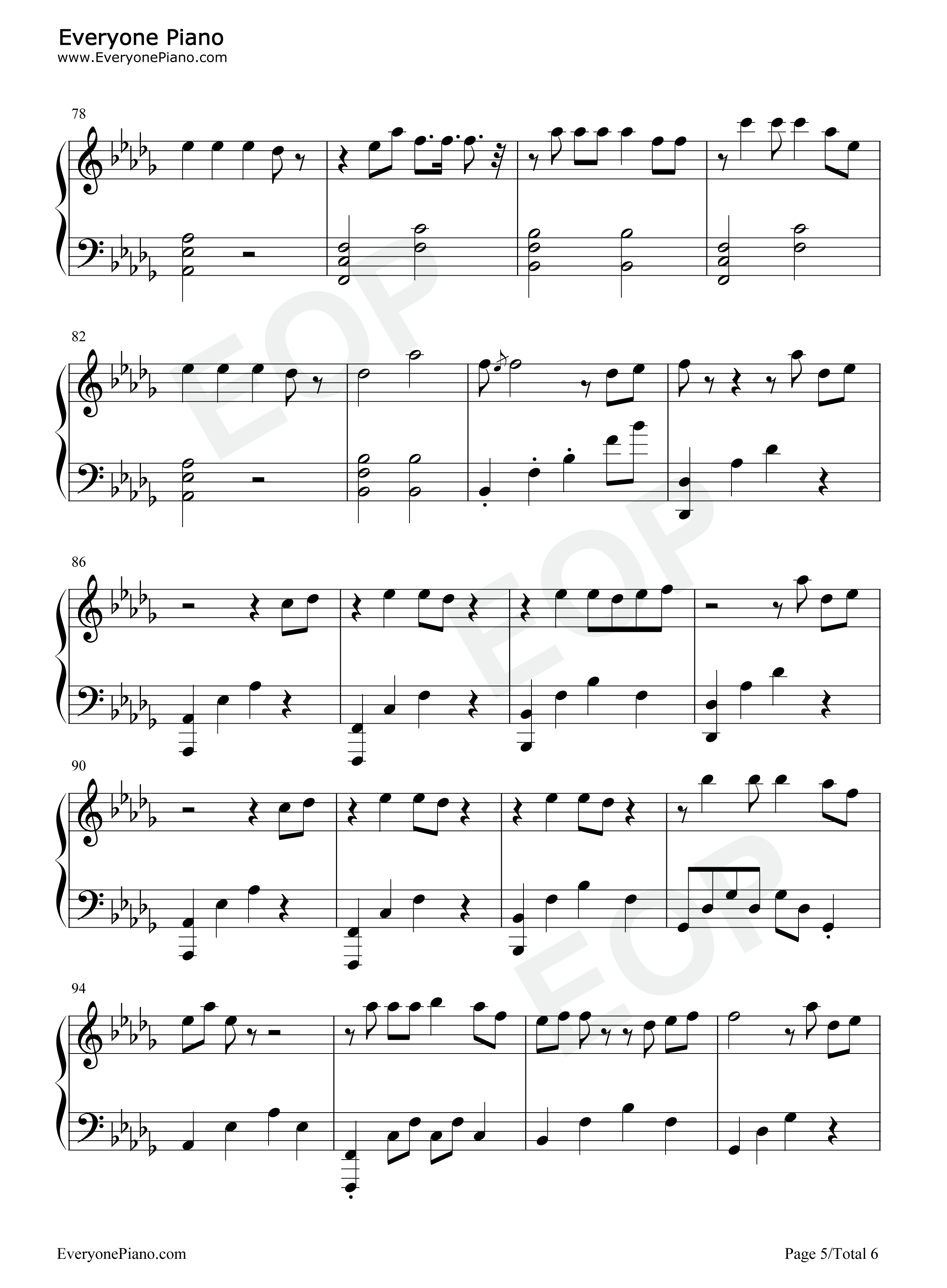 遗失的心跳钢琴谱_萧亚轩