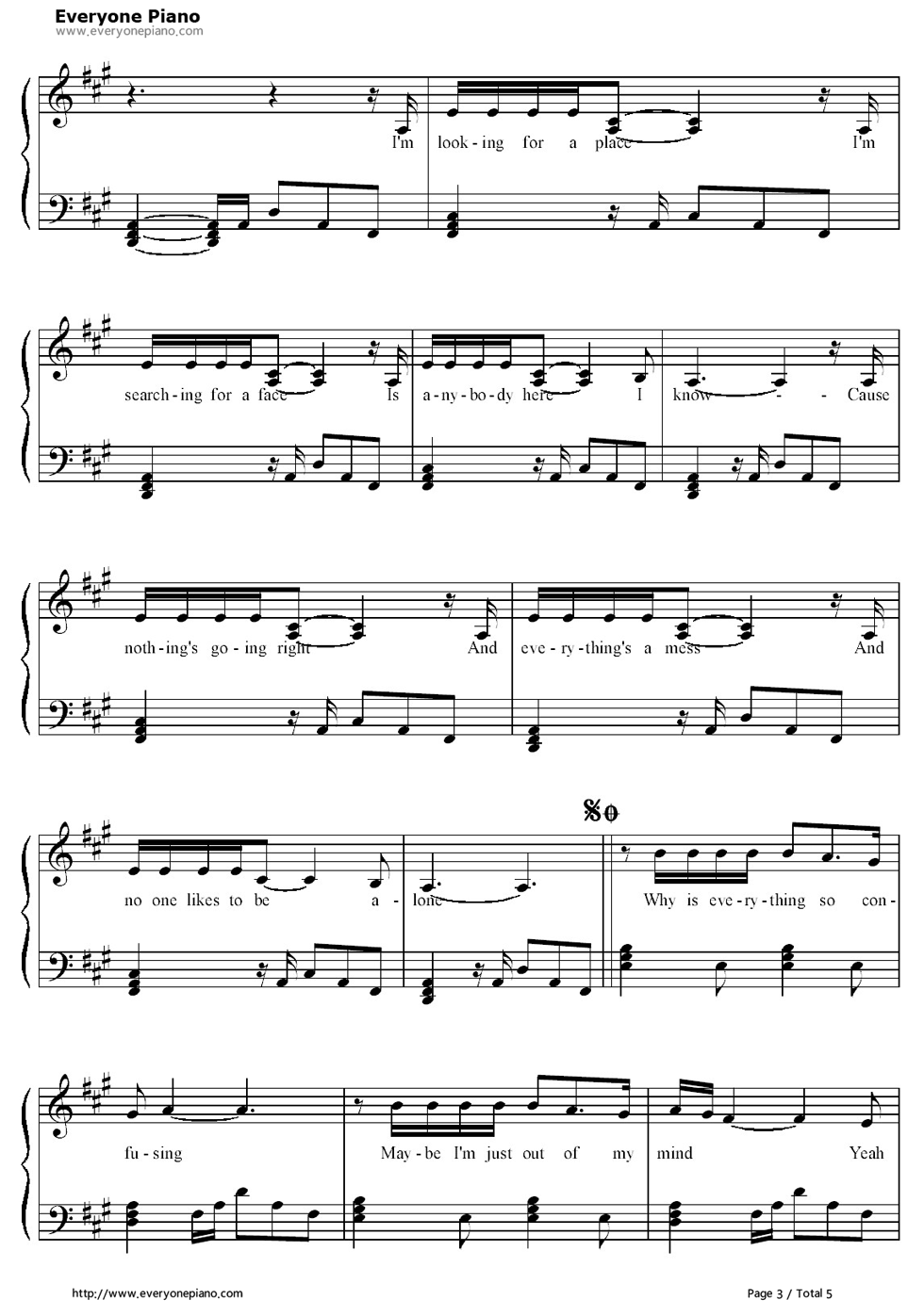 I'm_with_You钢琴谱_Avril_Lavigne