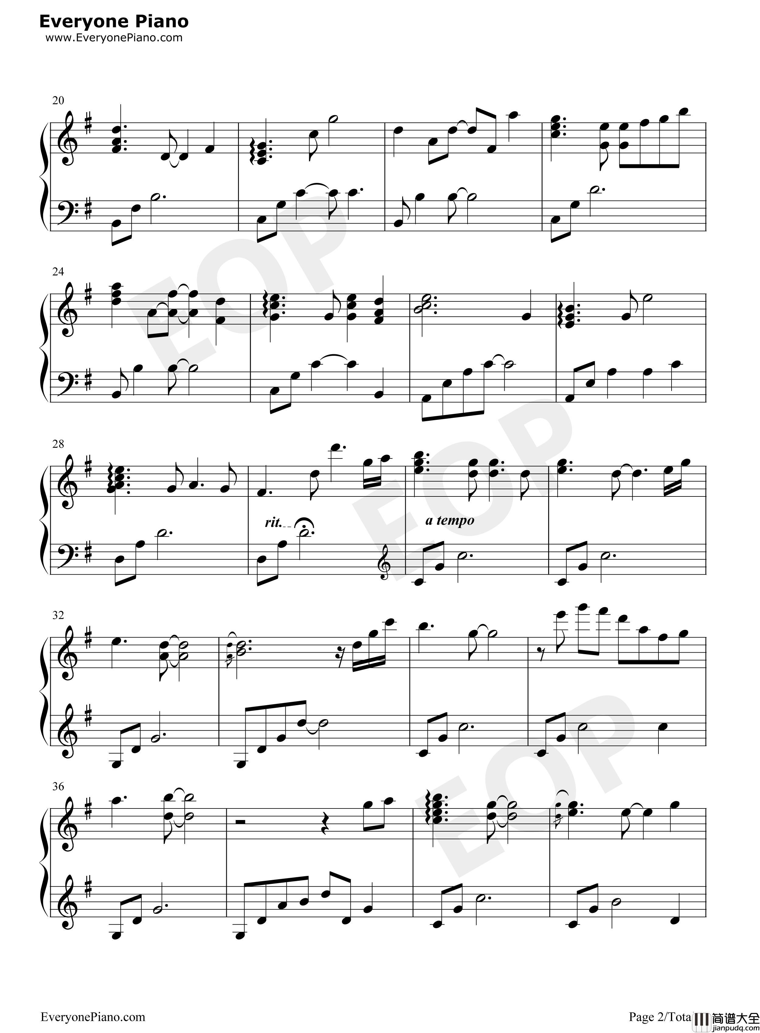 星ばかり见ていた钢琴谱_松冈纯也