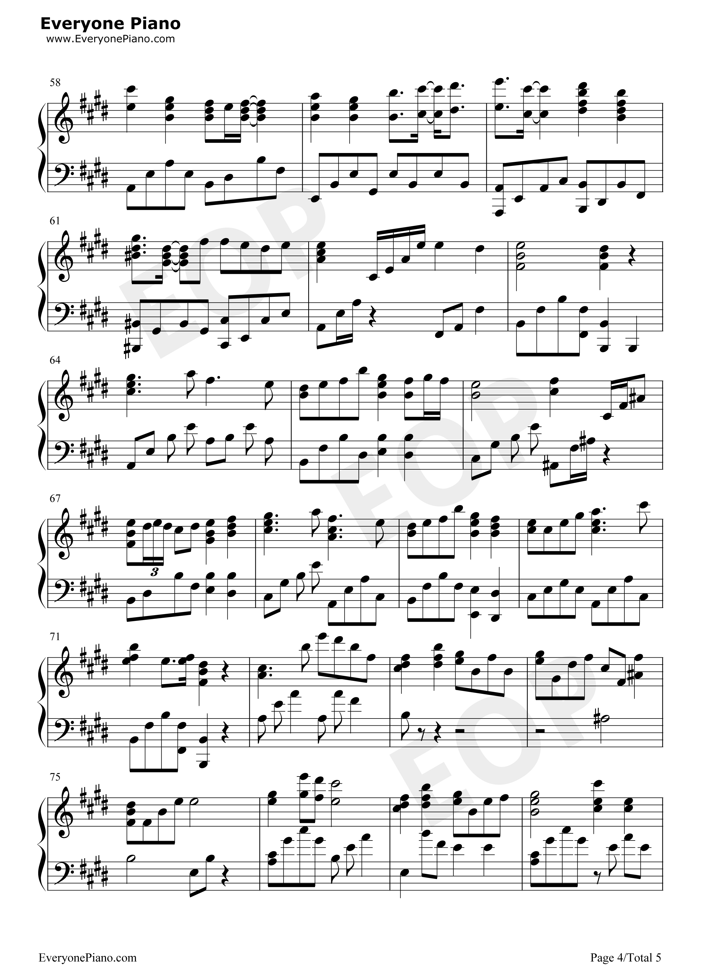 天使たちのメロディー钢琴谱_川岛爱___川嶋あい