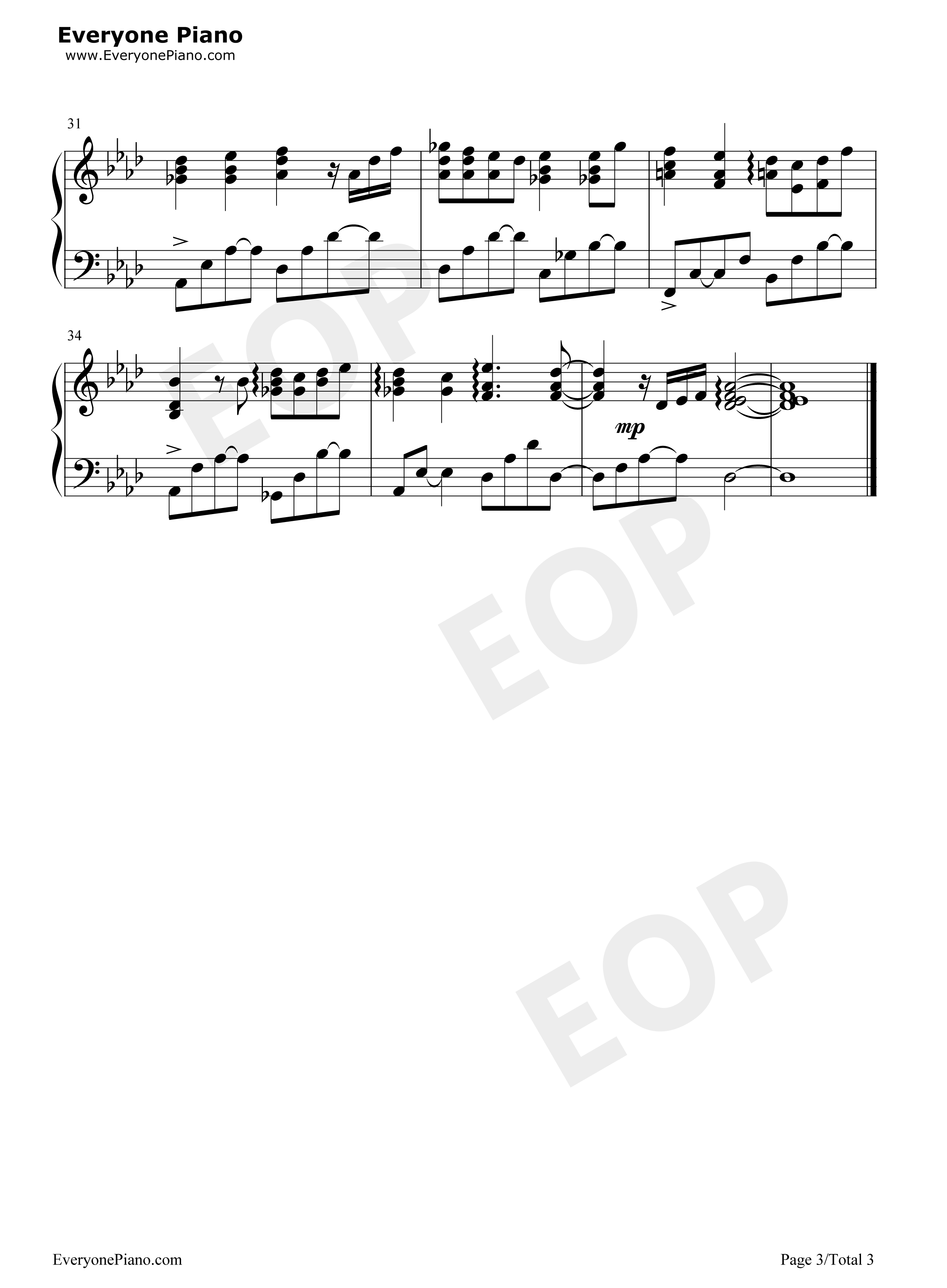 POWDER_SNOW钢琴谱_水树奈奈