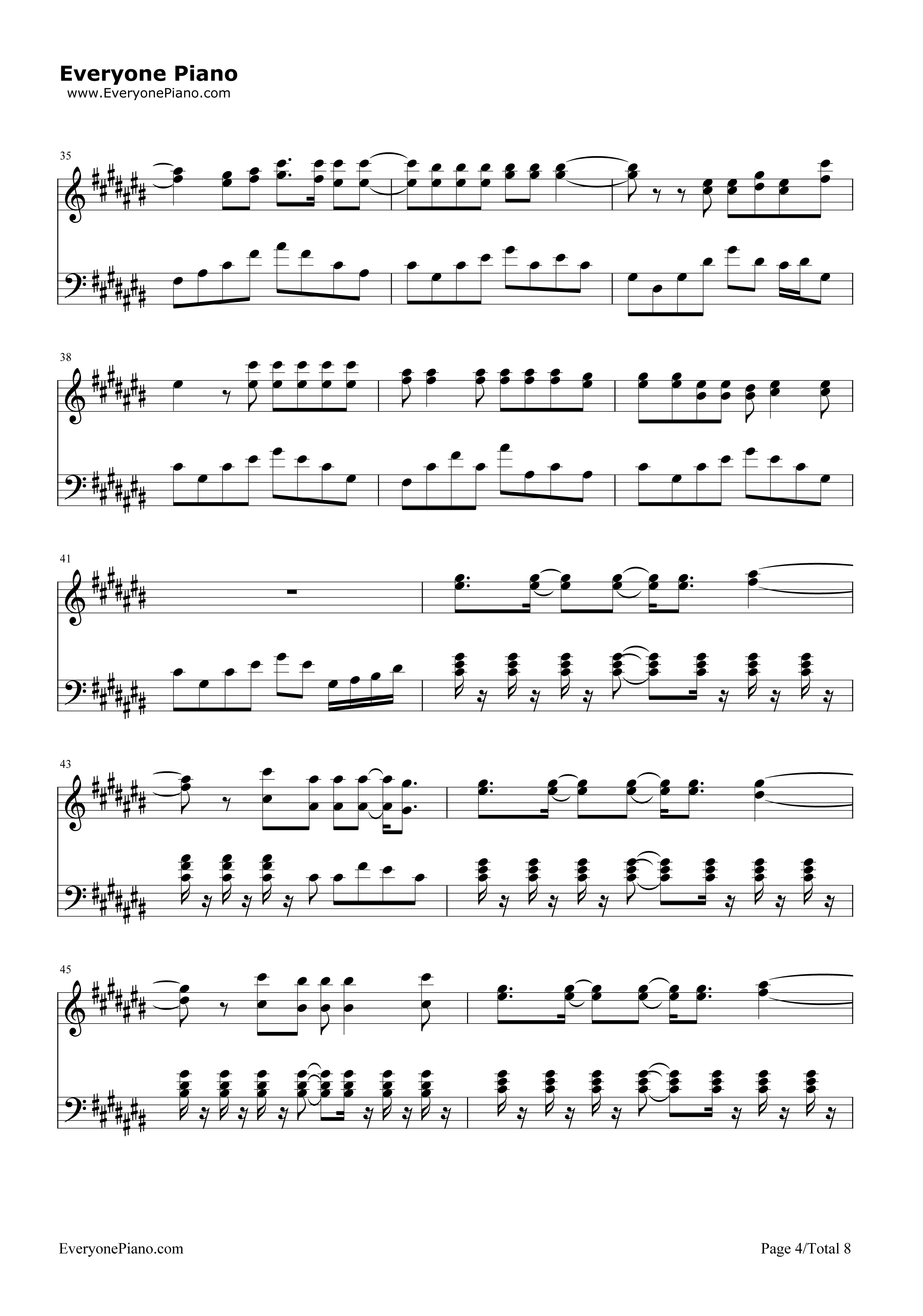 Try_Everything钢琴谱_Shakira