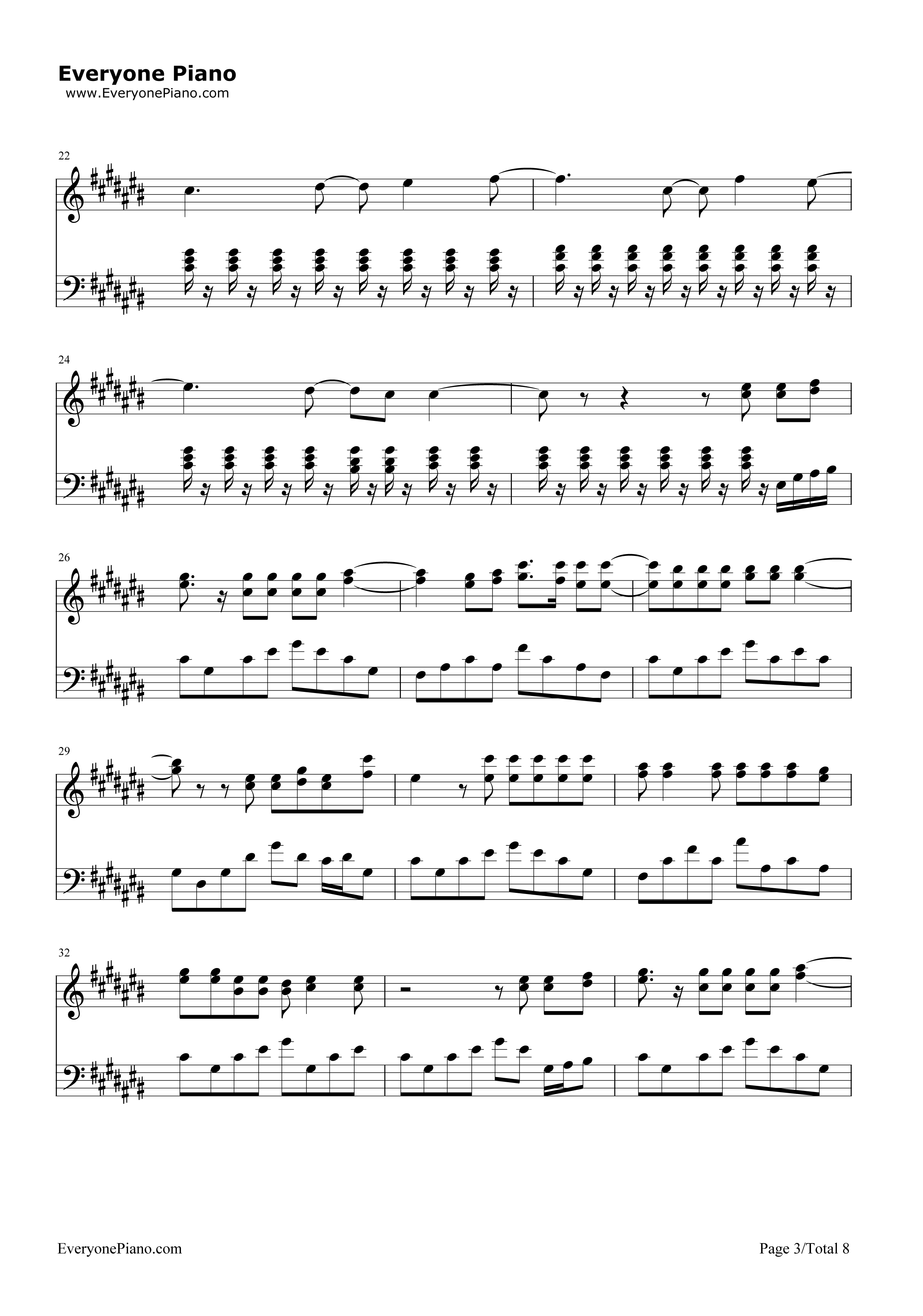 Try_Everything钢琴谱_Shakira