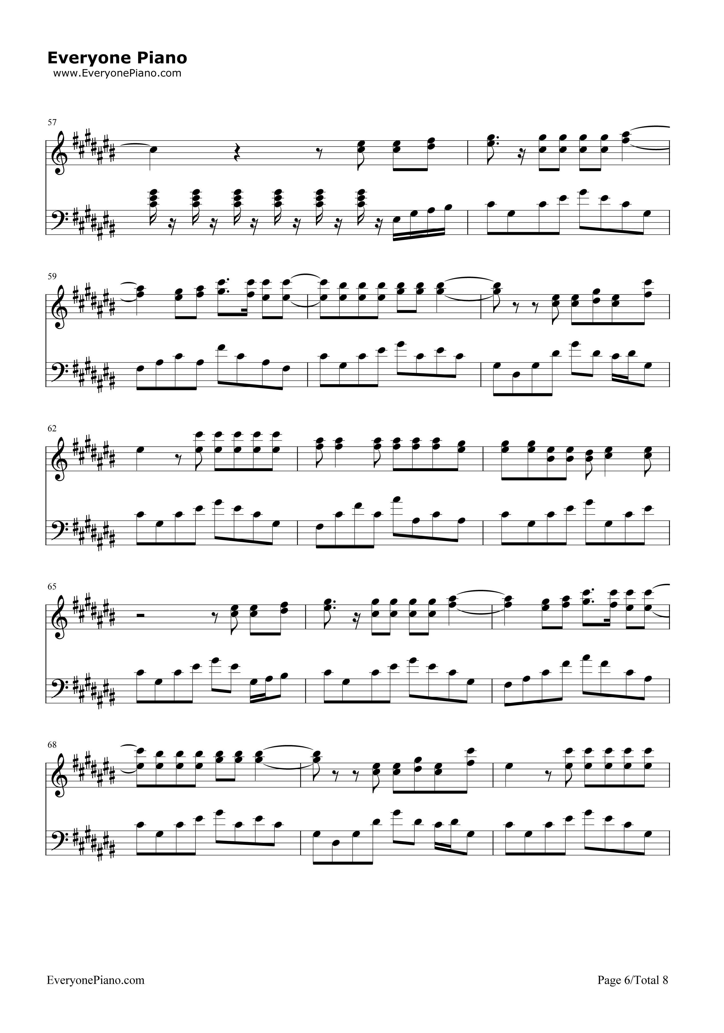 Try_Everything钢琴谱_Shakira