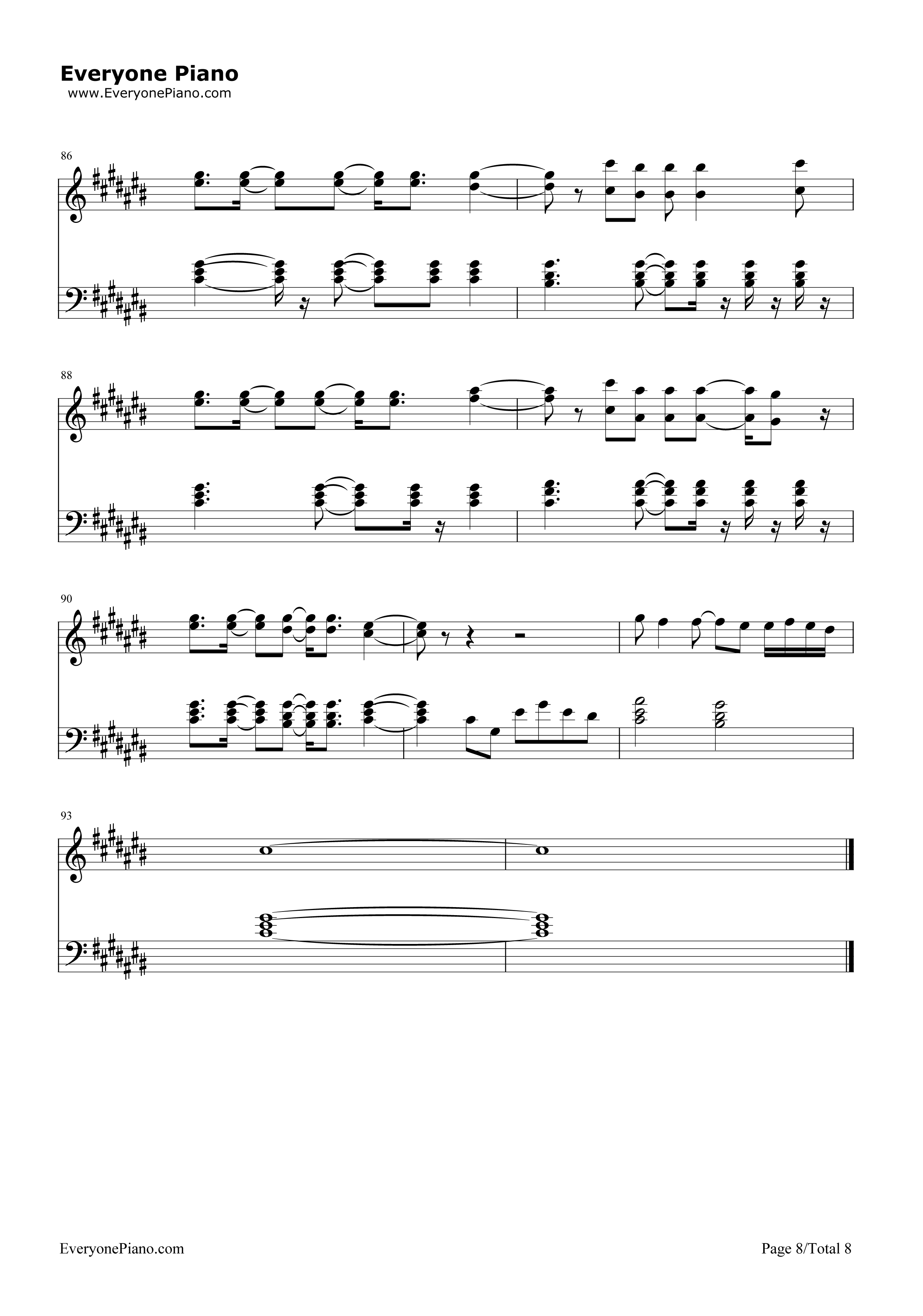 Try_Everything钢琴谱_Shakira