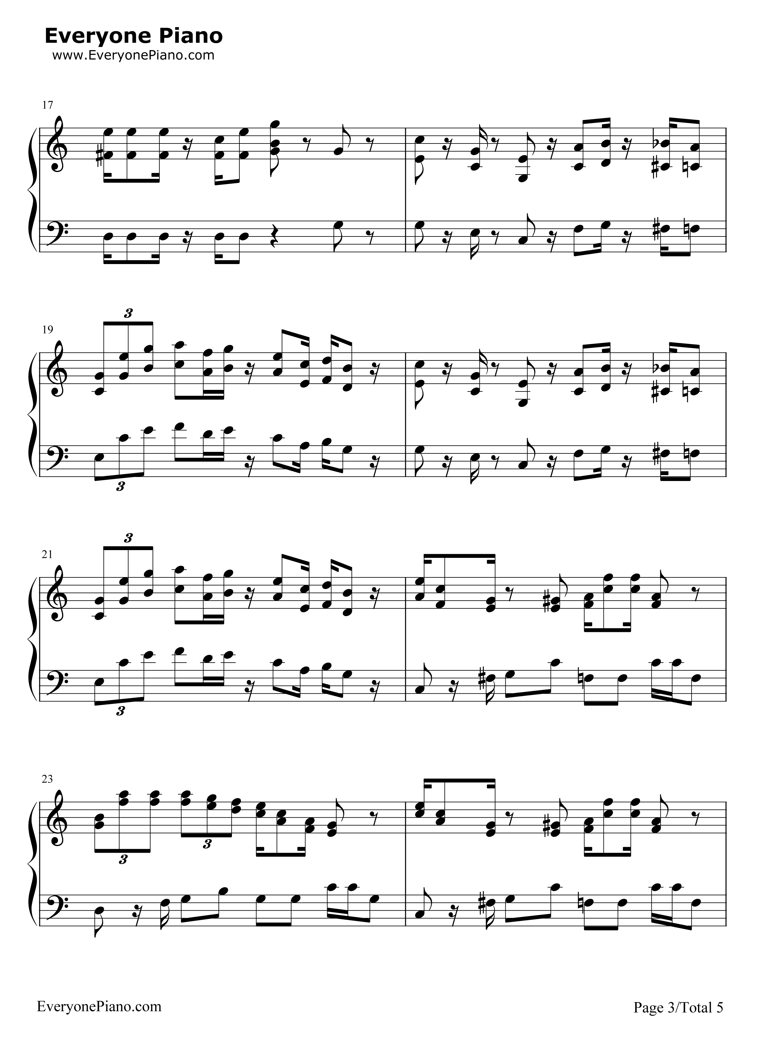 超级玛丽主题曲钢琴谱_近藤浩治