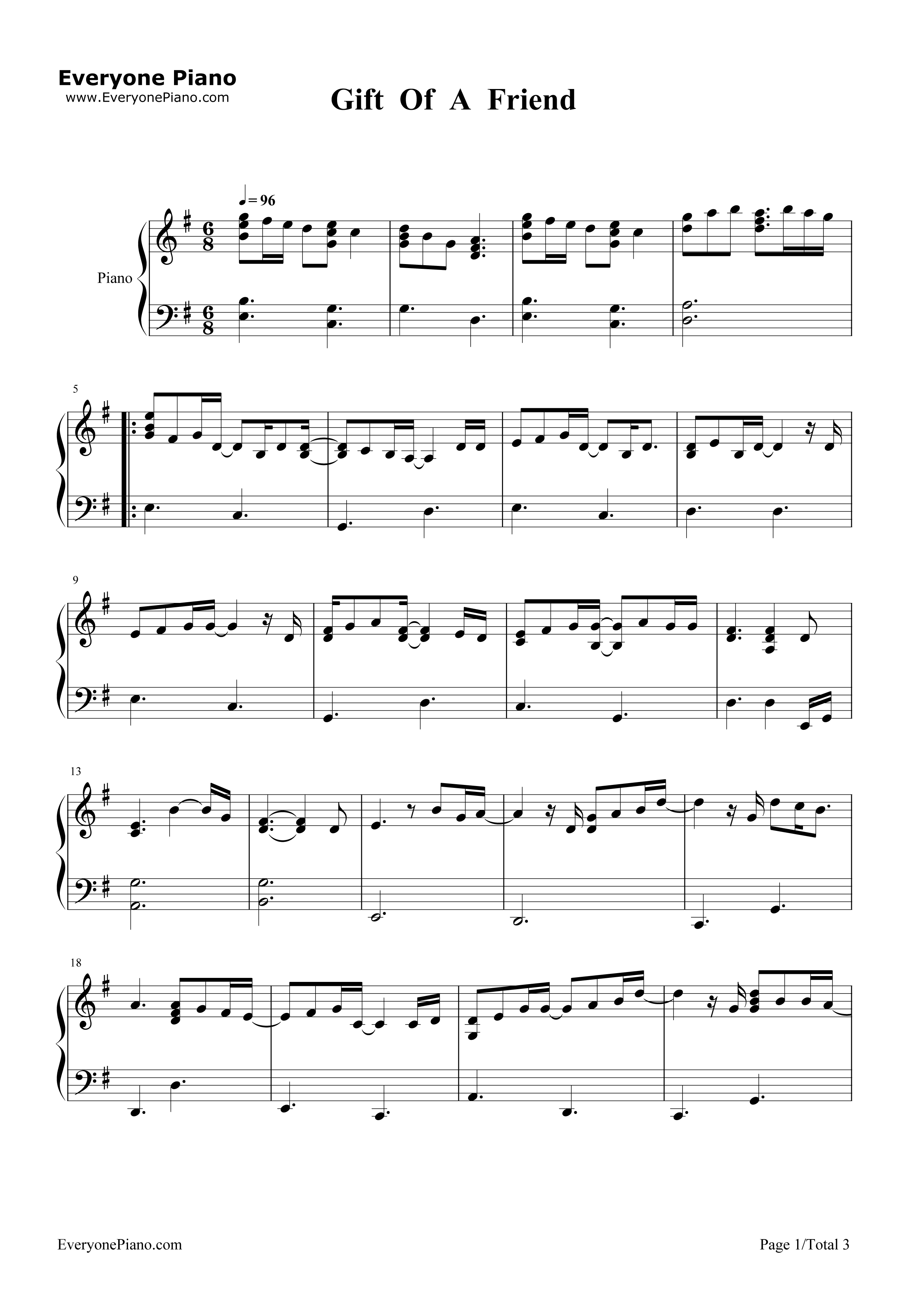 Gift_of_a_Friend钢琴谱_Demi_Lovato