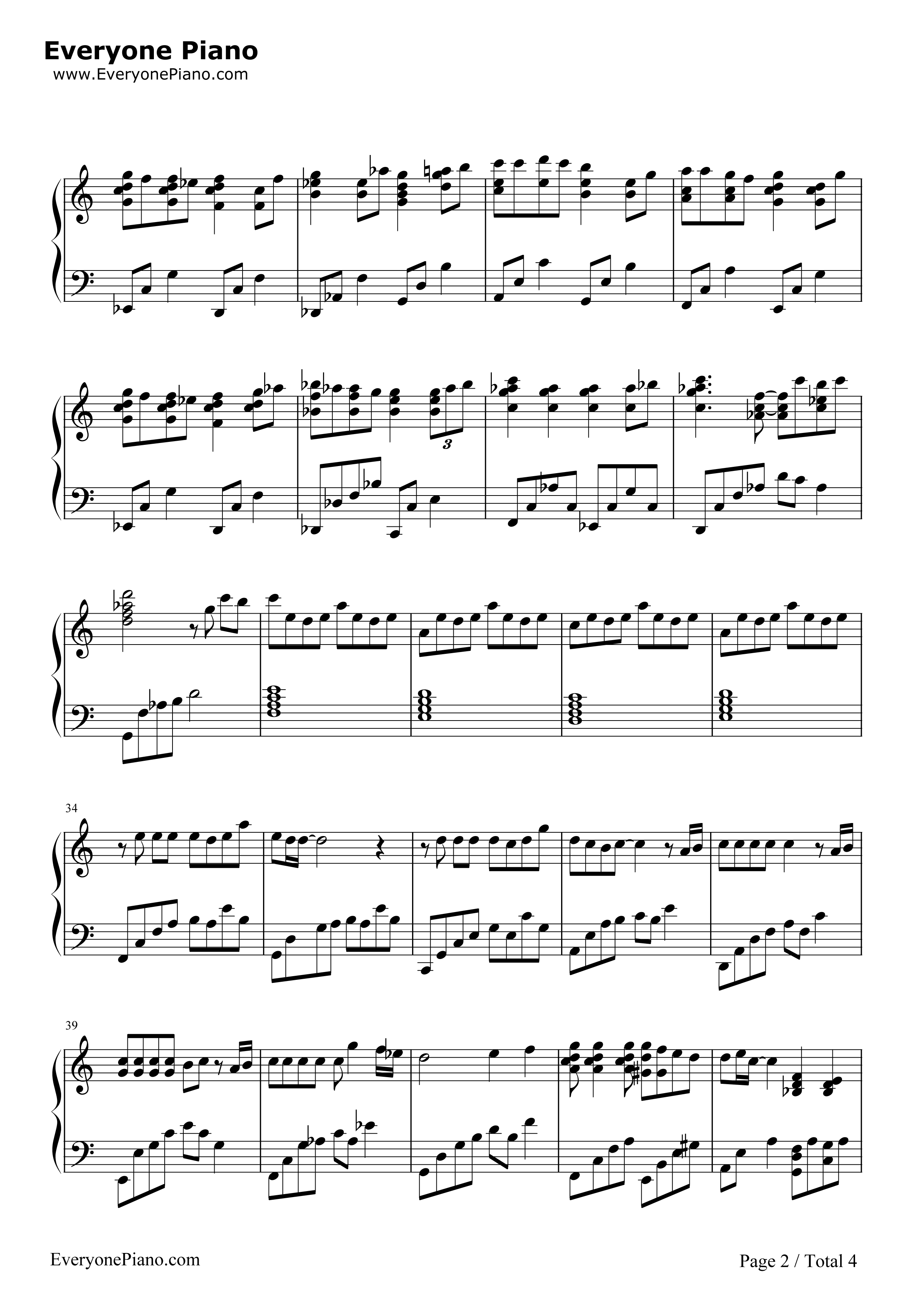 那一天的河川钢琴谱_久石让__Joe_Hisaishi_宫崎骏