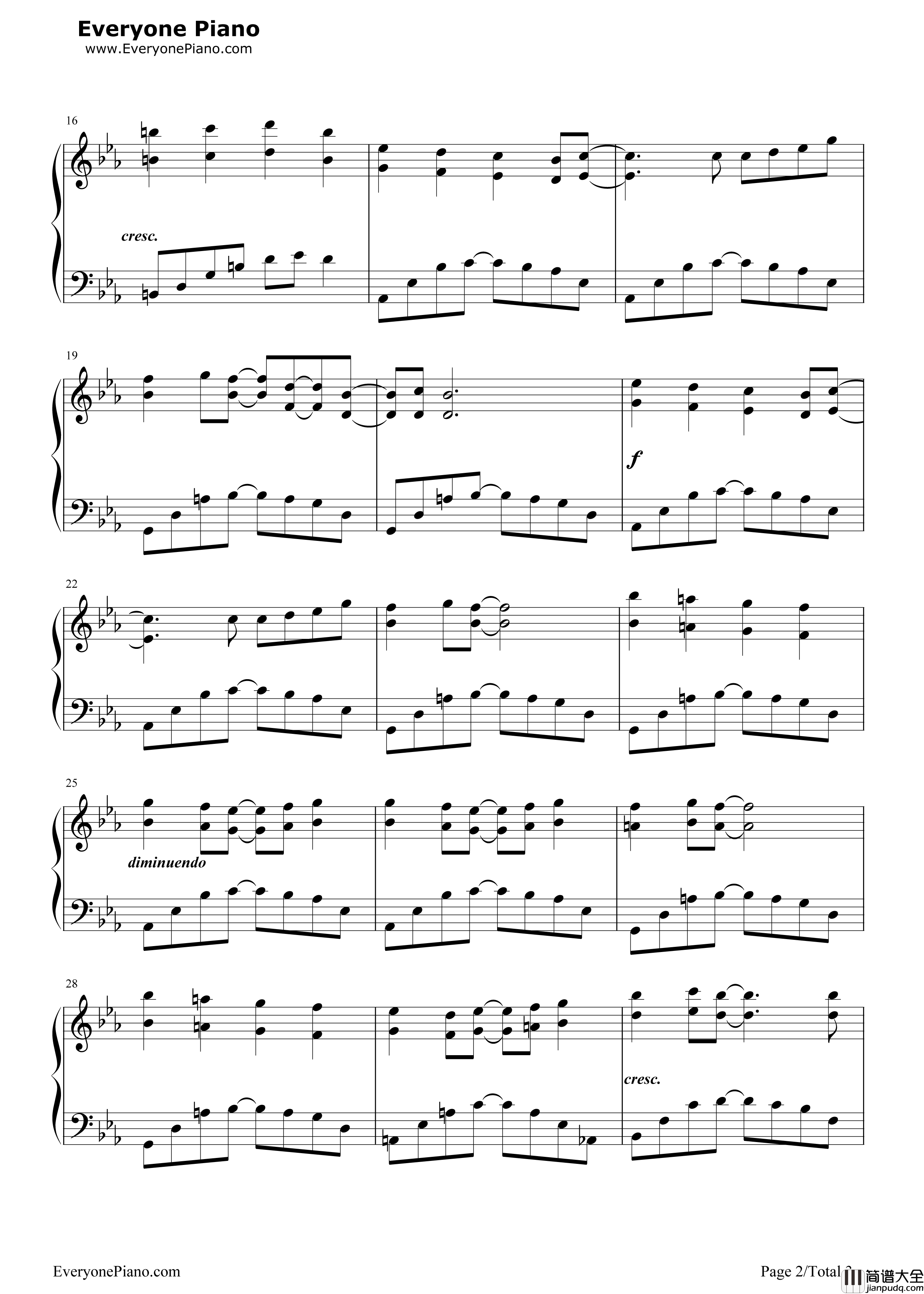 夕暮钢琴谱_网球王子