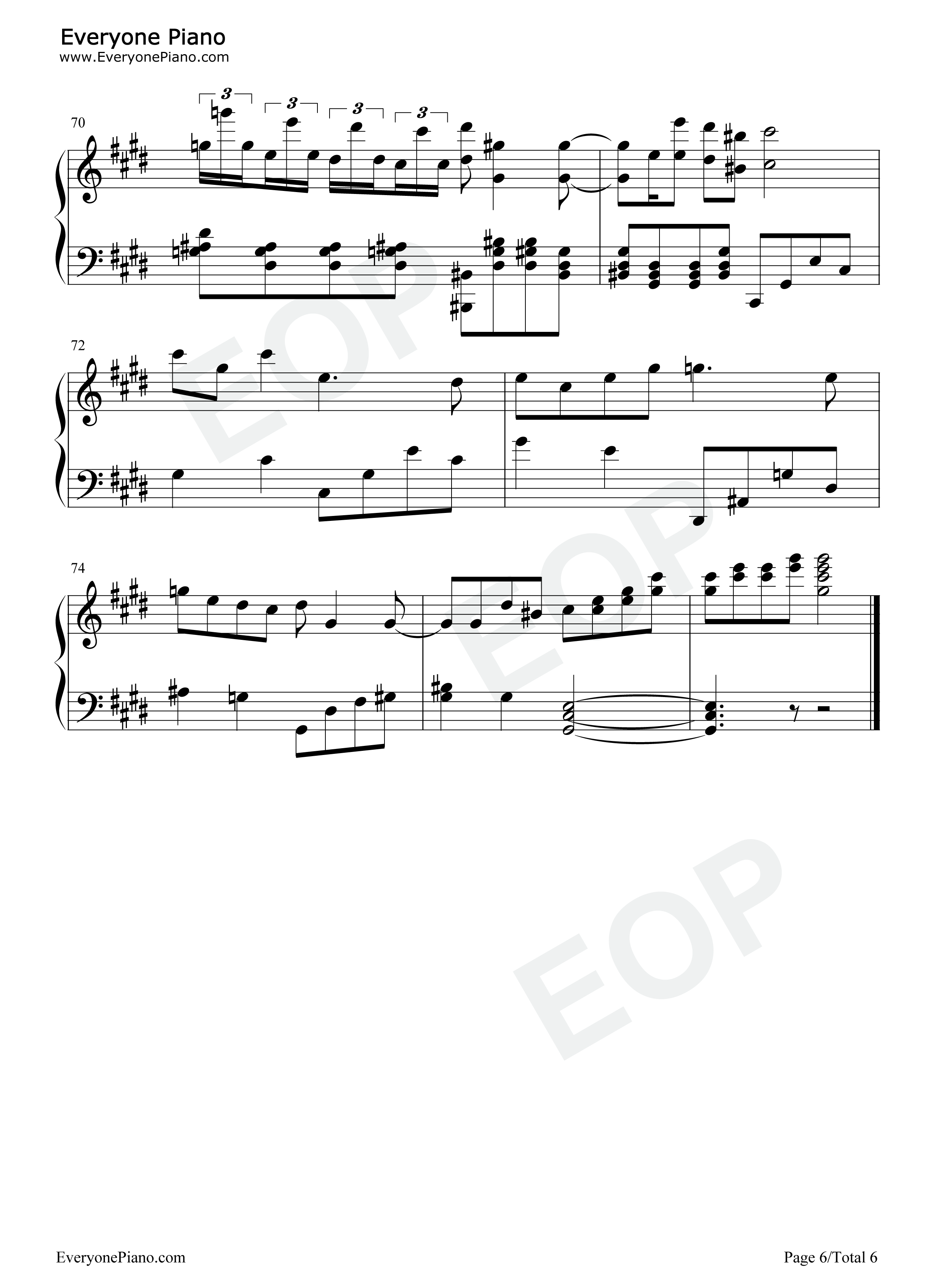 澄镜之水（Still_Waters）钢琴谱_马克西姆_Maksim