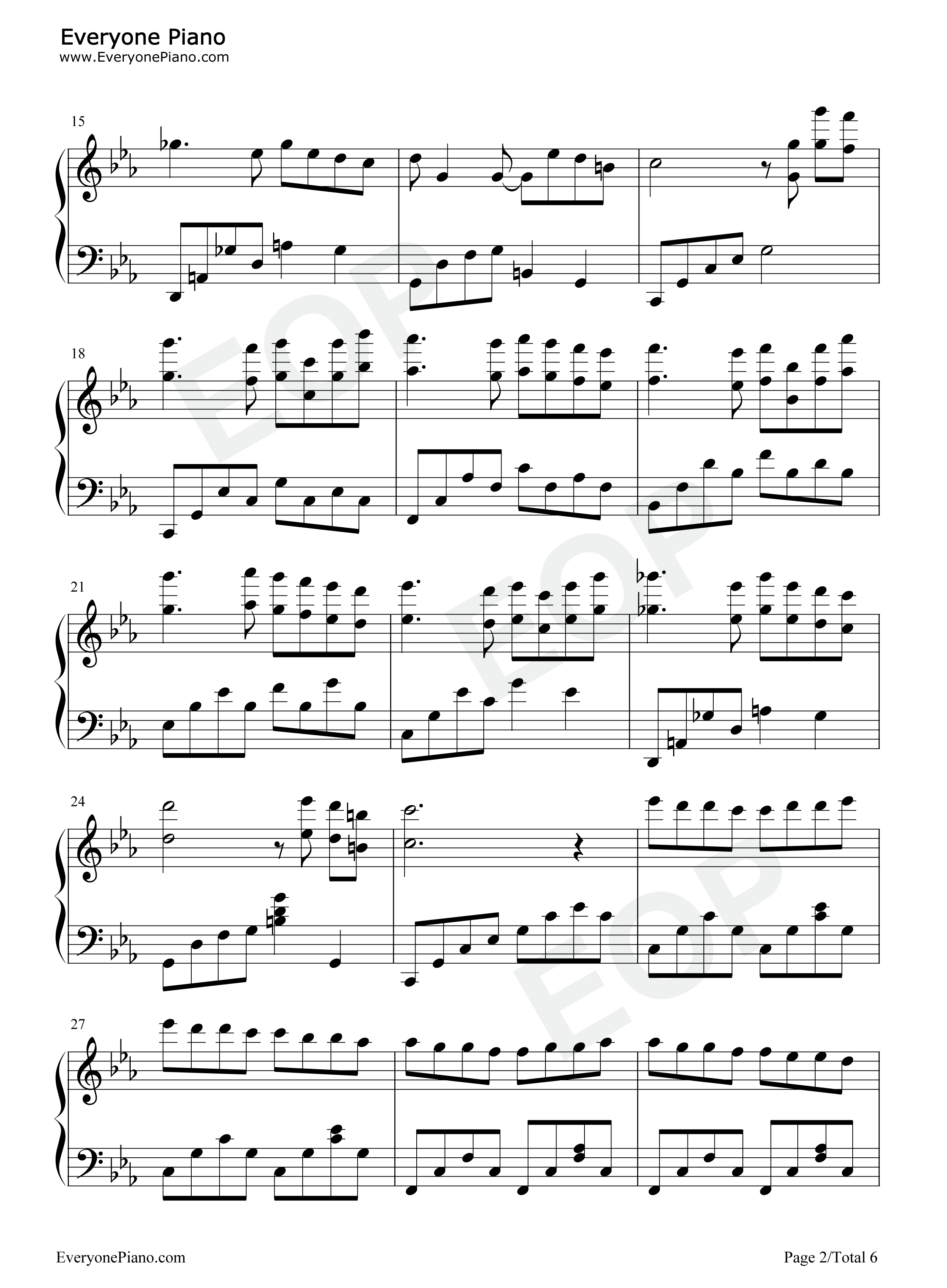 澄镜之水（Still_Waters）钢琴谱_马克西姆_Maksim