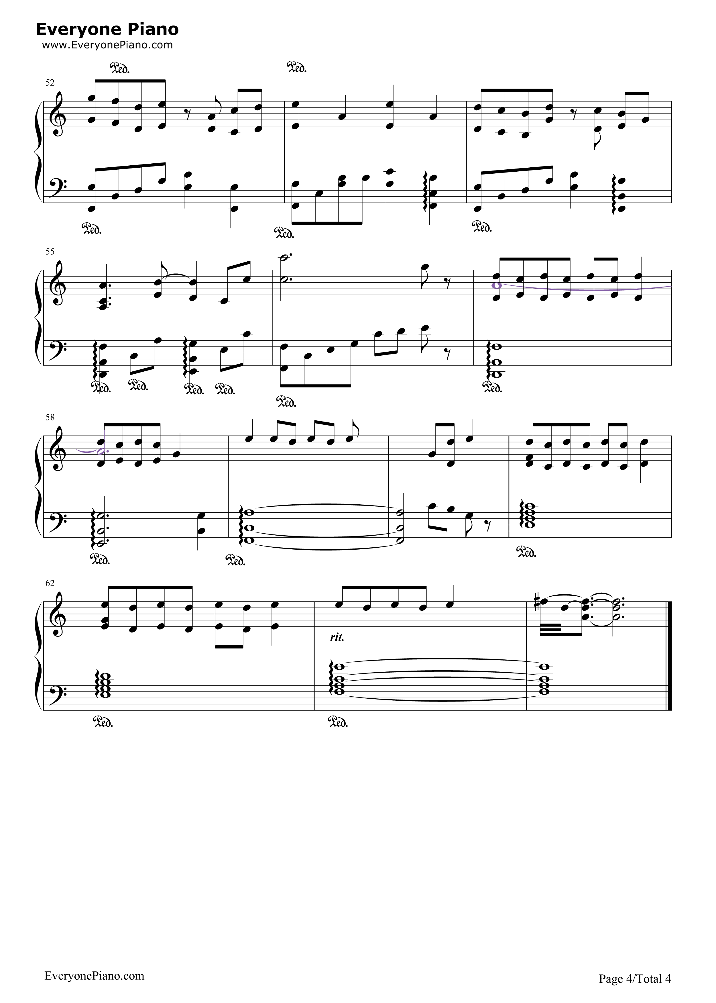 后悔之路钢琴谱_Maple_Story