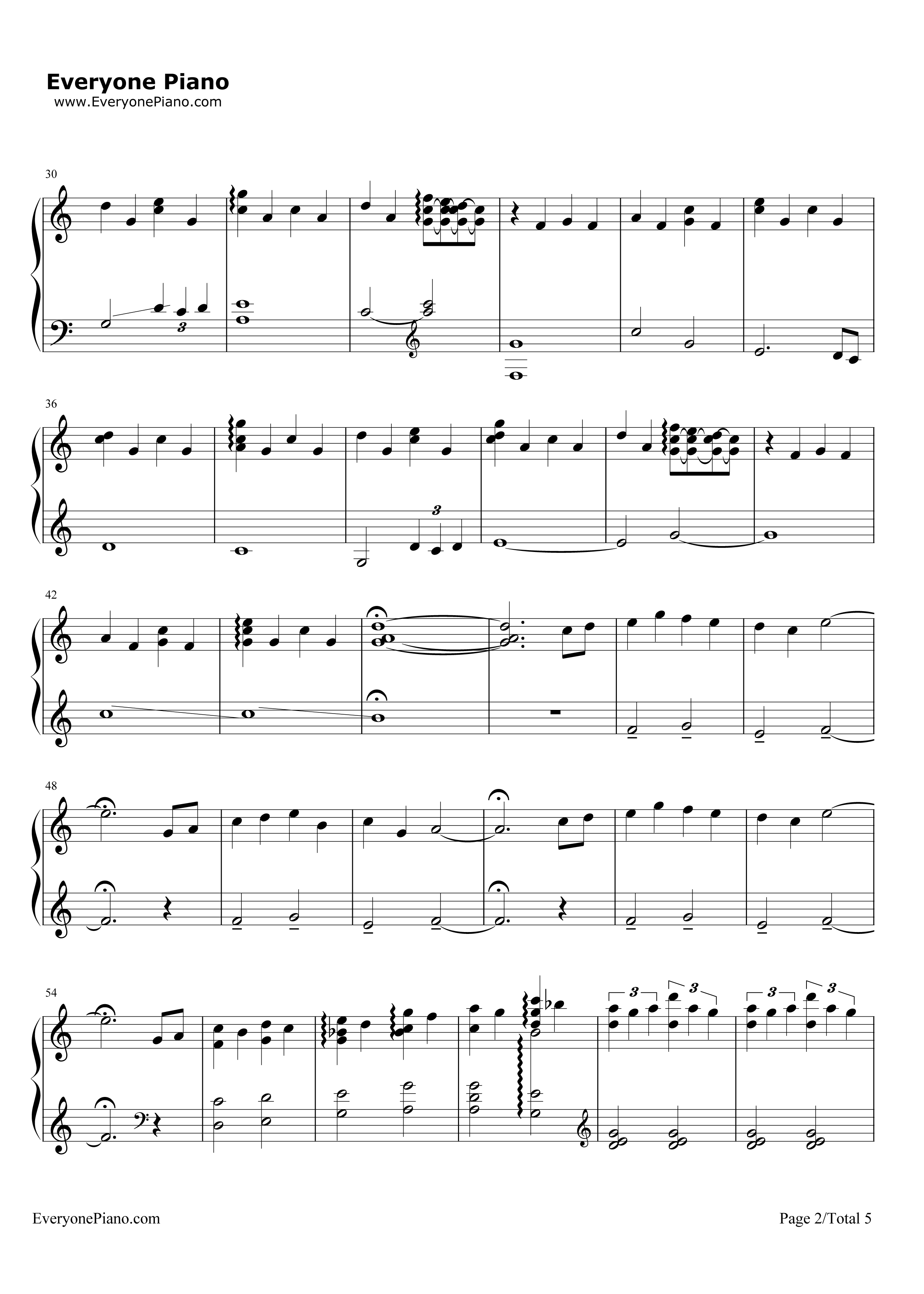 三葉のテーマ钢琴谱_RADWIMPS