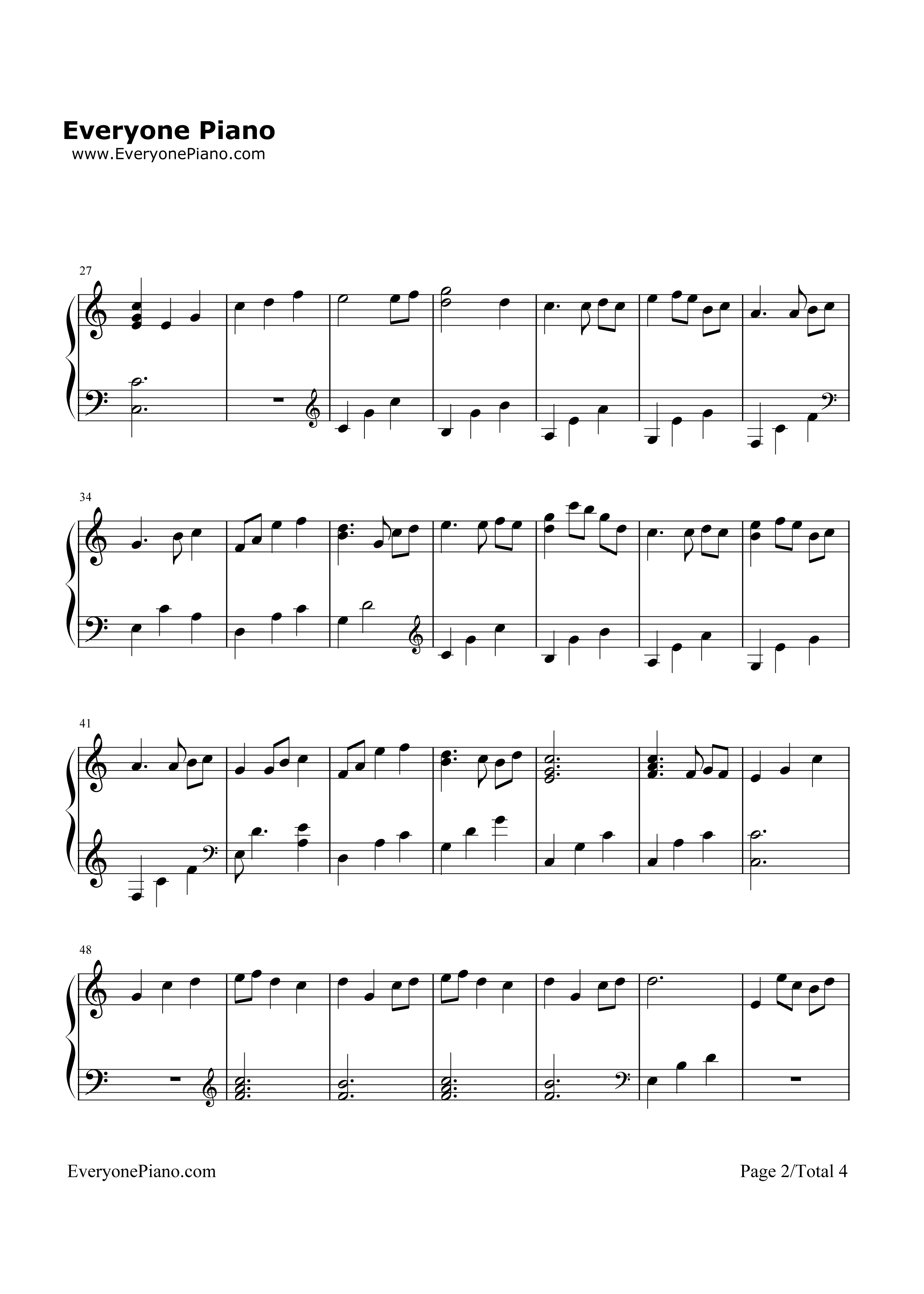 圣なる月夜钢琴谱_未知