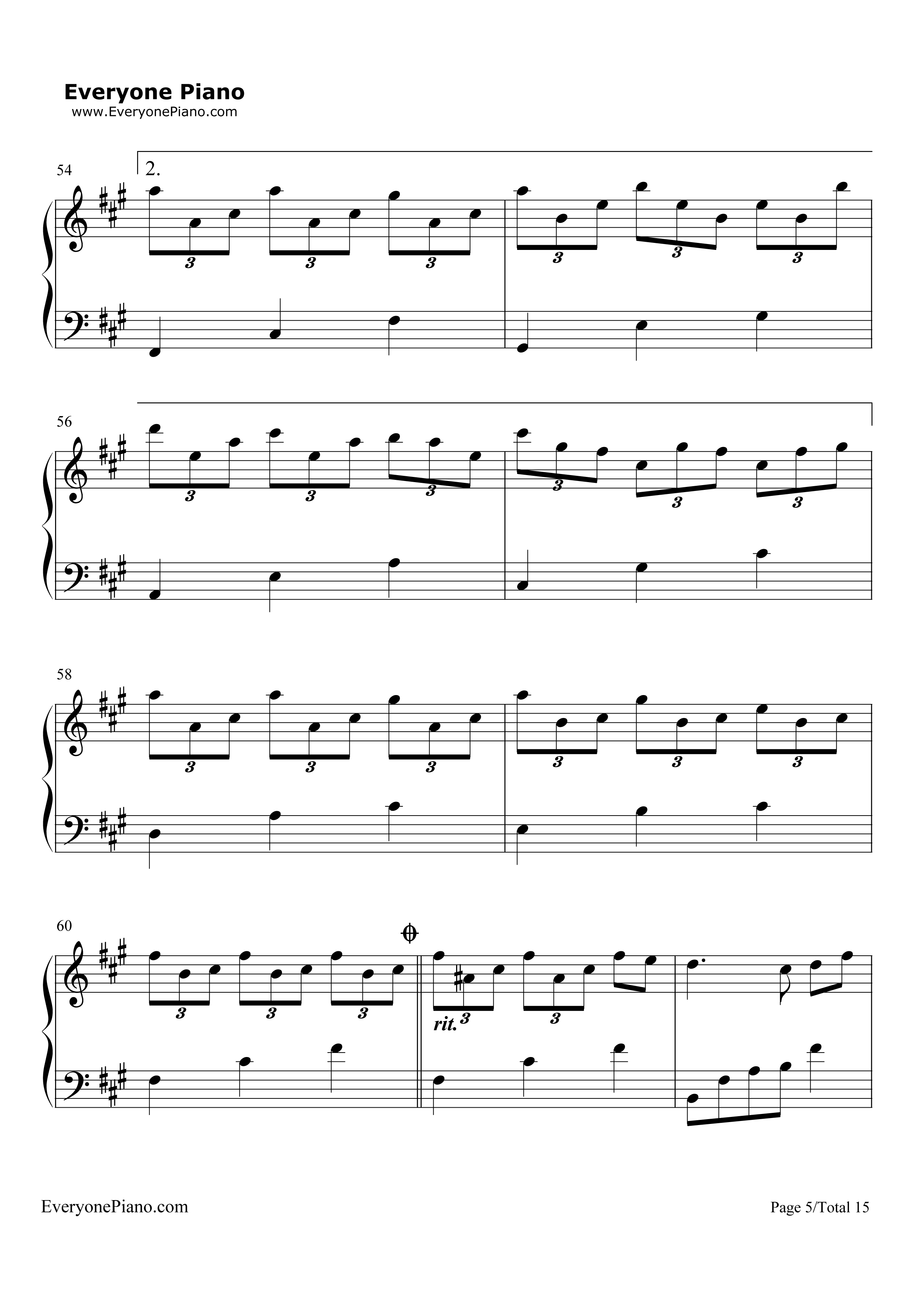 纯白钢琴谱_V.K克