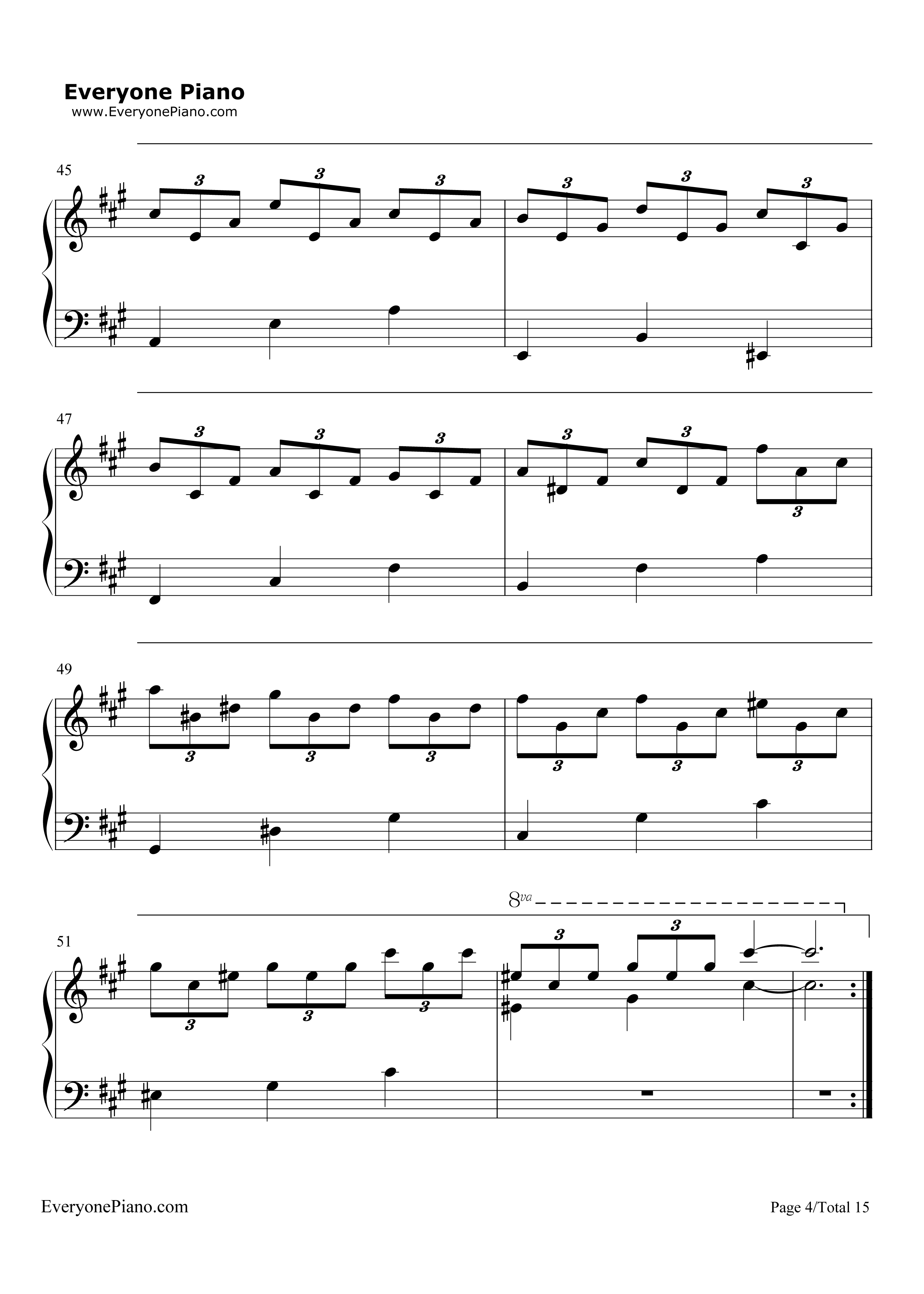 纯白钢琴谱_V.K克