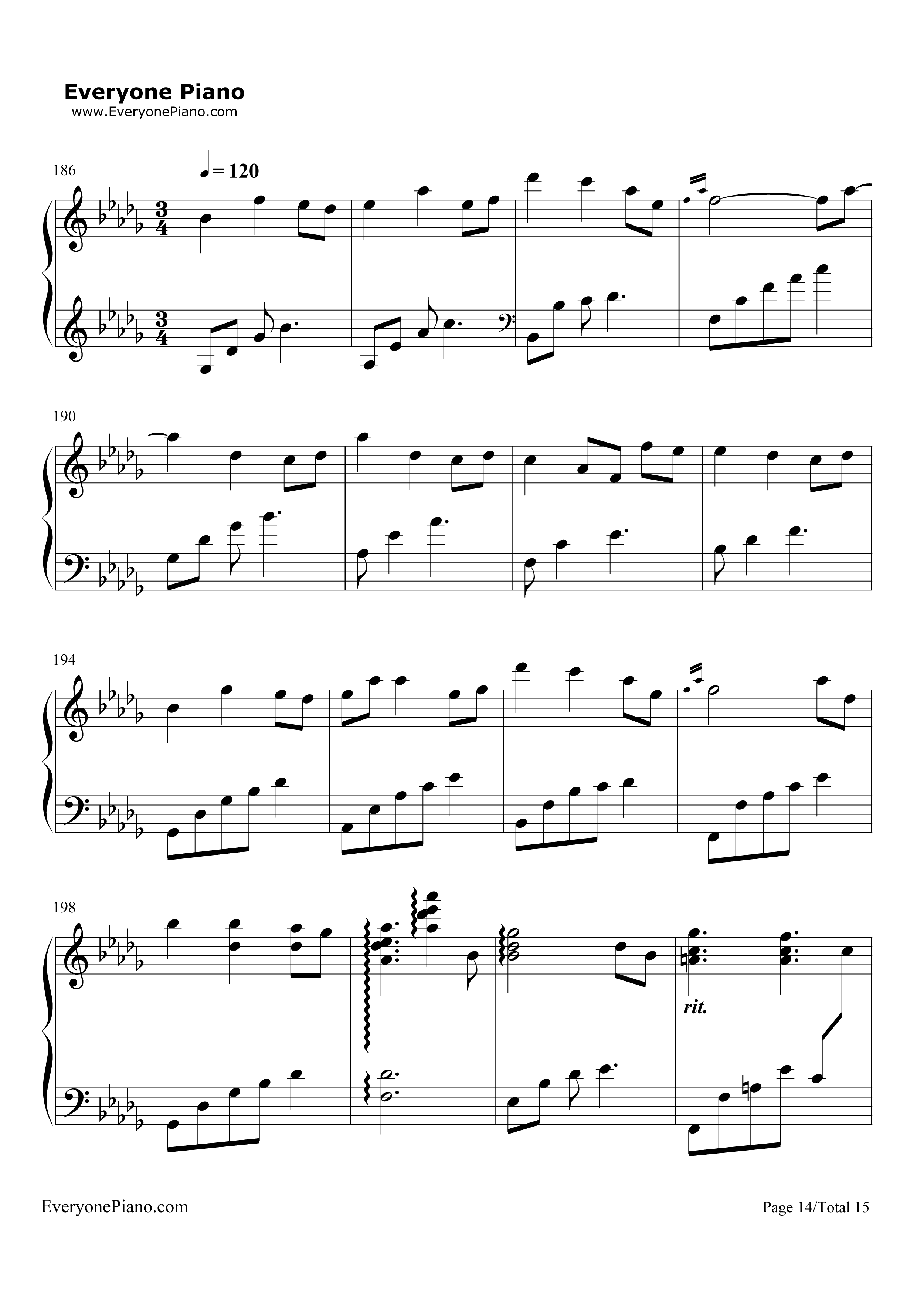 纯白钢琴谱_V.K克