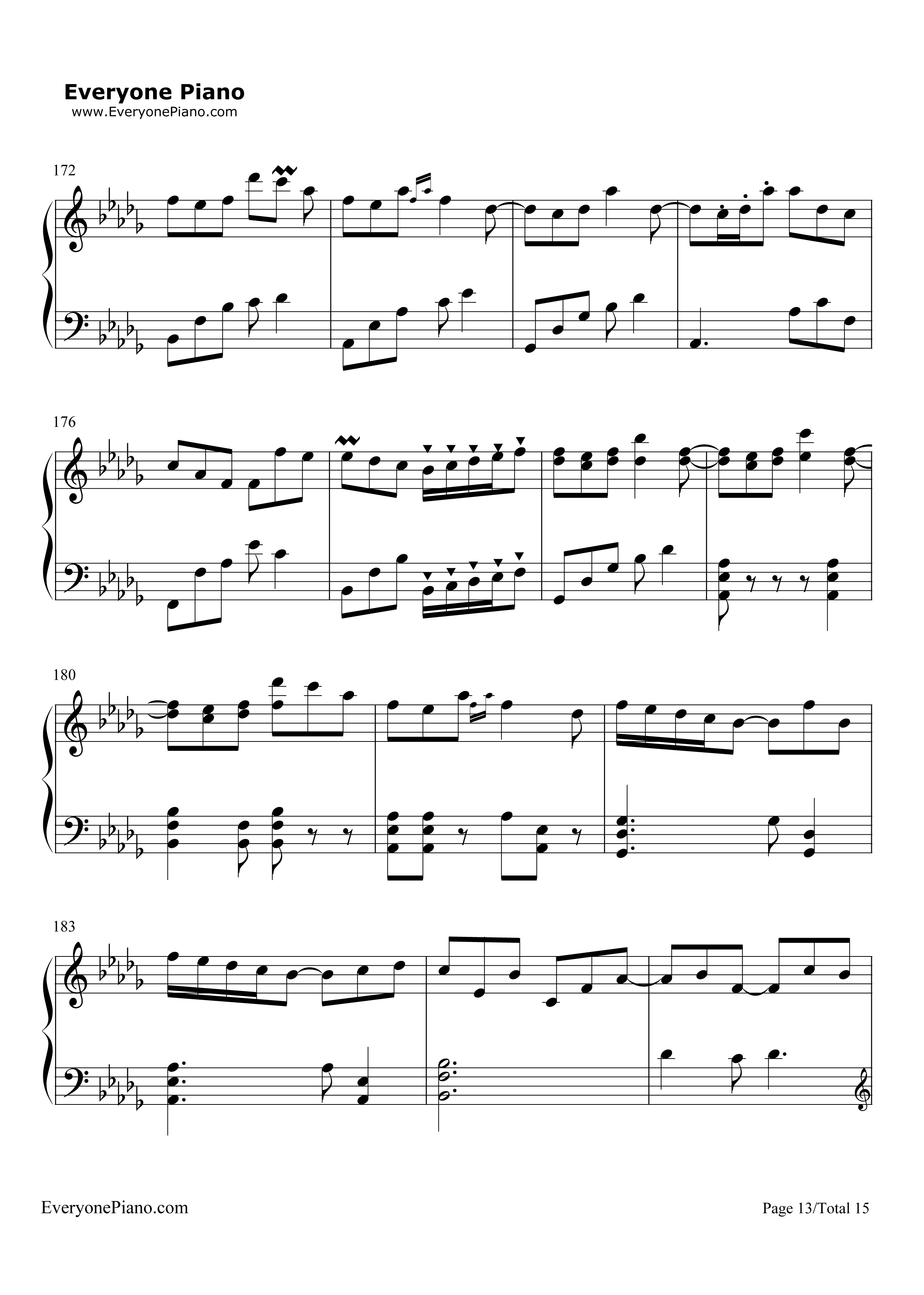 纯白钢琴谱_V.K克