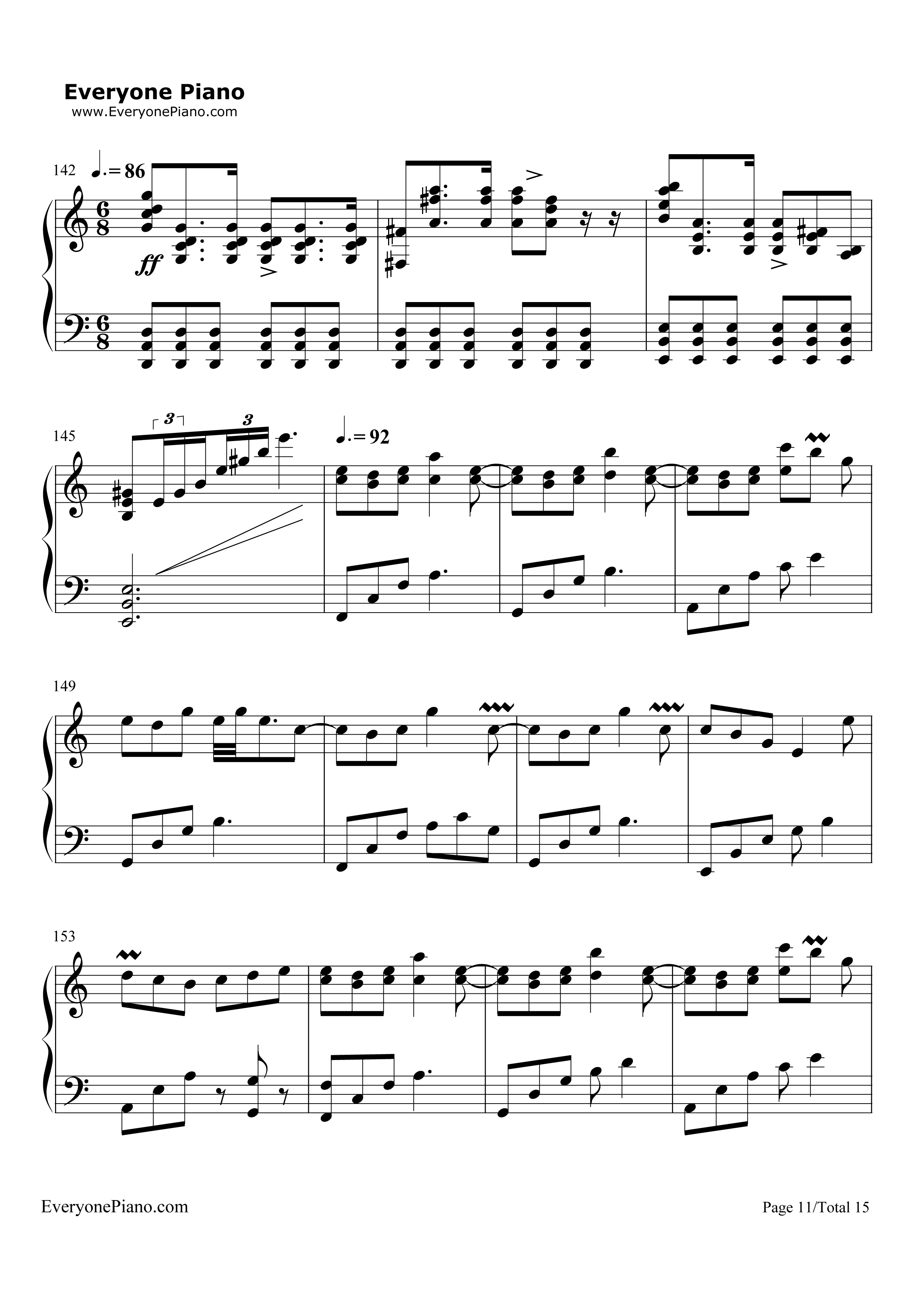 纯白钢琴谱_V.K克