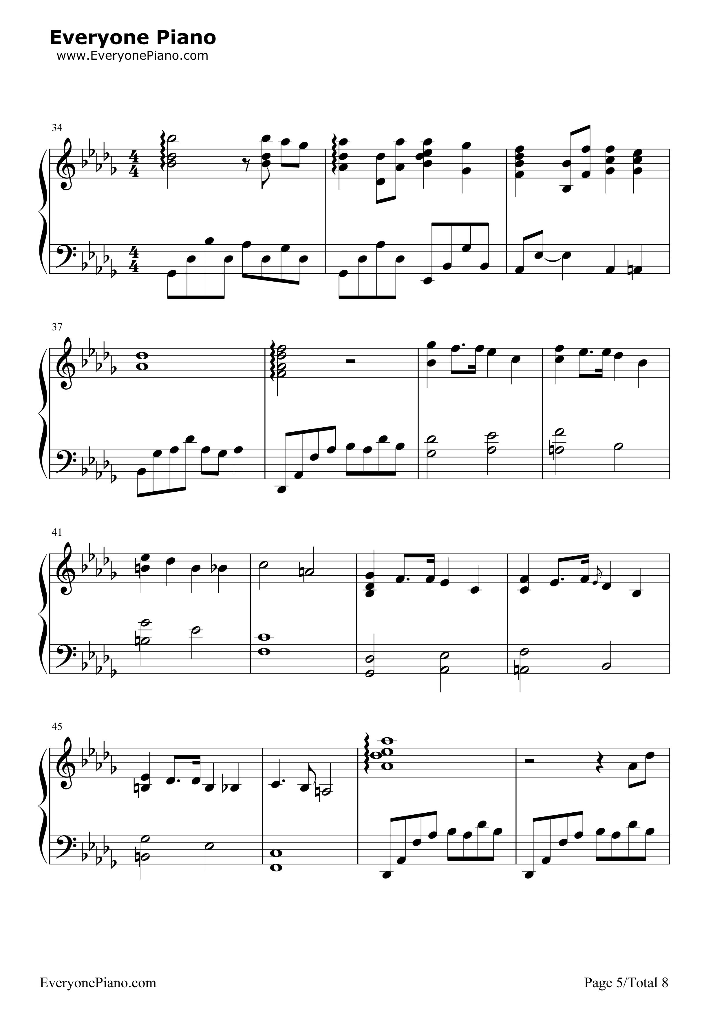 幽灵公主片尾曲钢琴谱_久石让__Joe_Hisaishi_宫崎骏