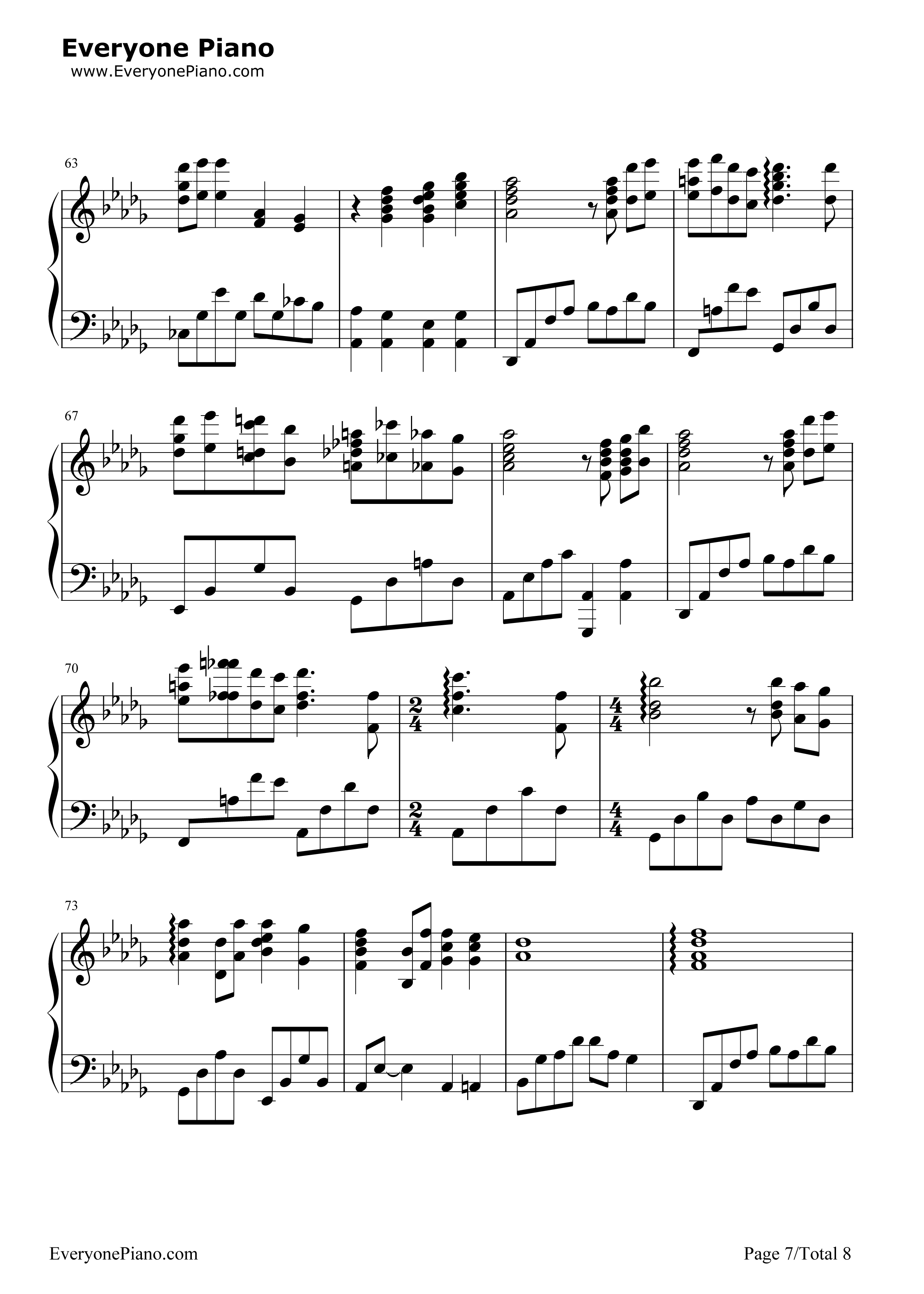 幽灵公主片尾曲钢琴谱_久石让__Joe_Hisaishi_宫崎骏