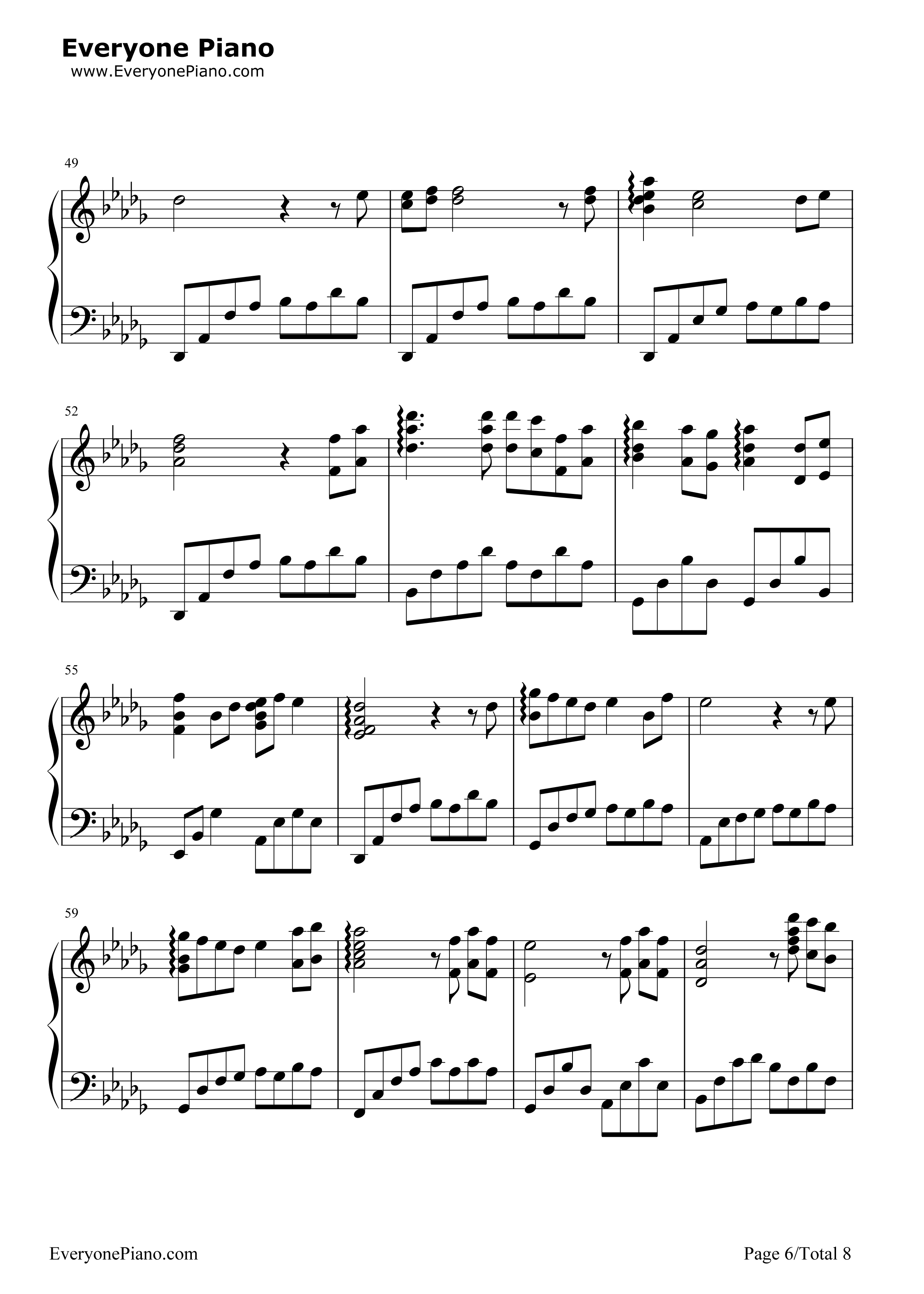 幽灵公主片尾曲钢琴谱_久石让__Joe_Hisaishi_宫崎骏