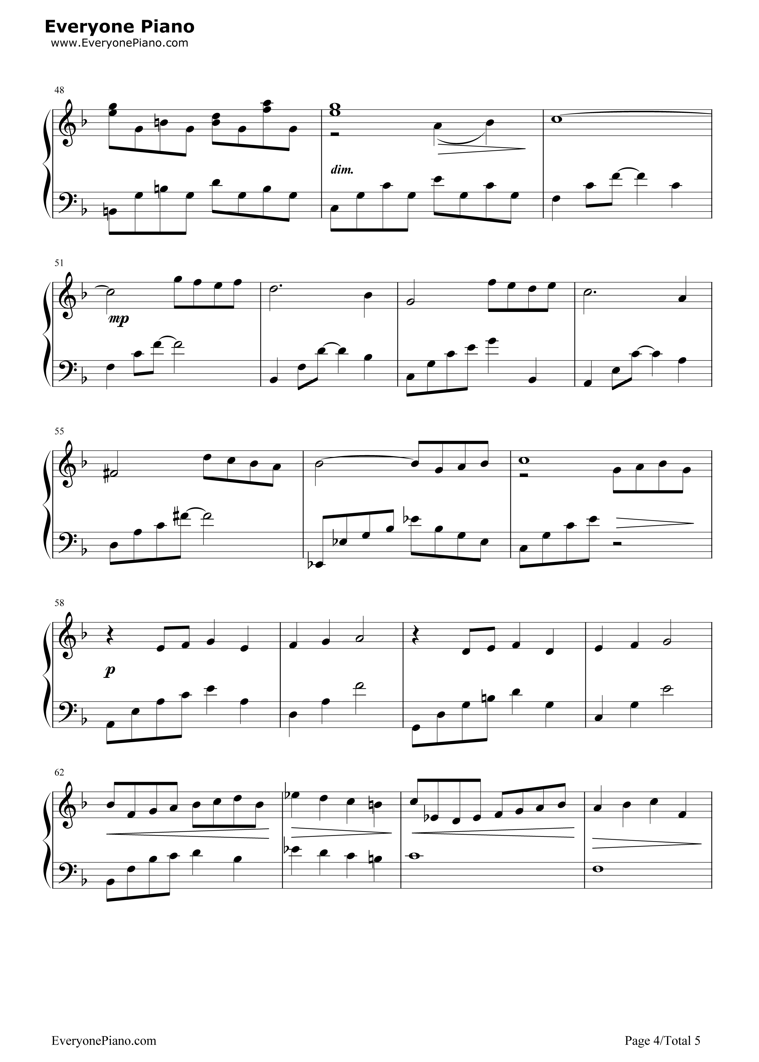 船钢琴谱_植松伸夫