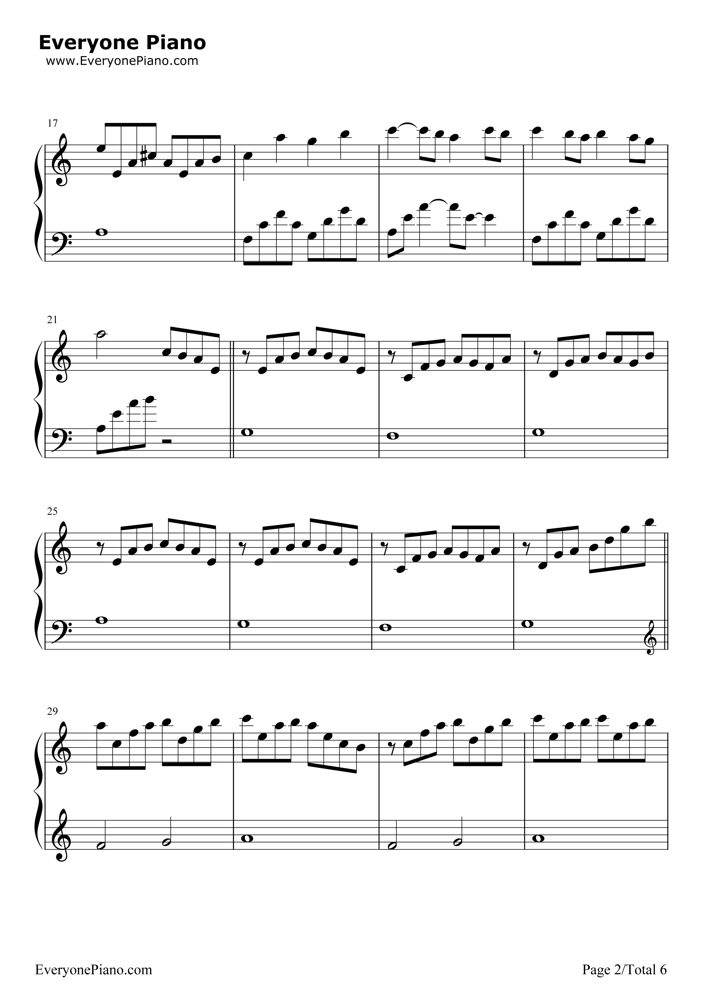 失去温暖钢琴谱_久石让__Joe_Hisaishi_宫崎骏