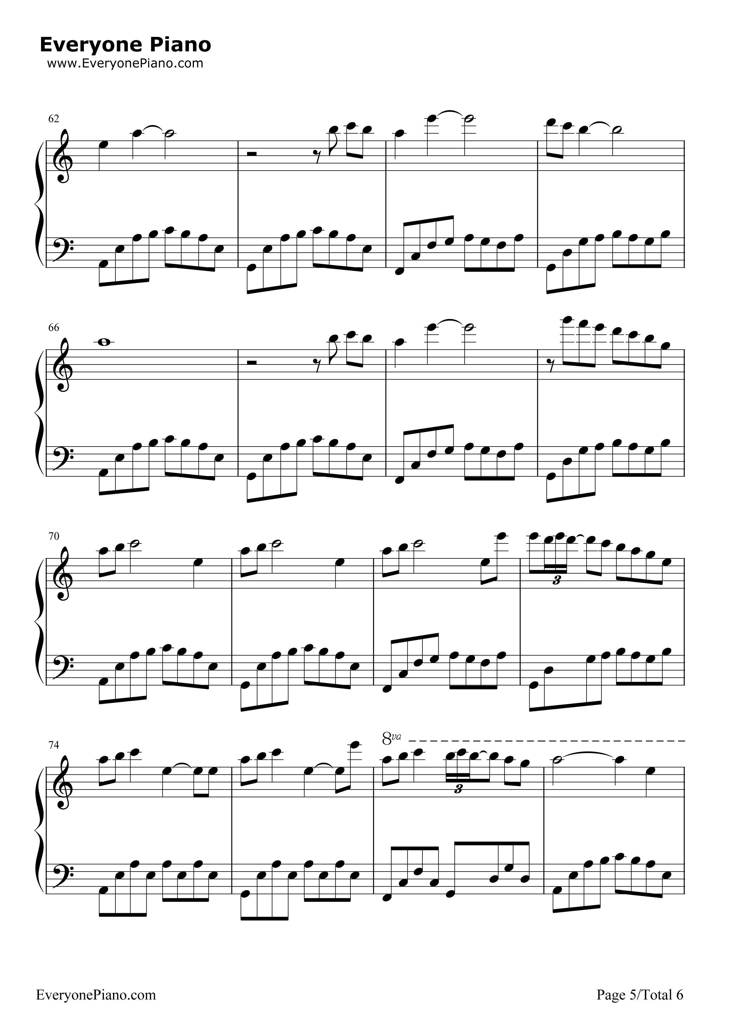 失去温暖钢琴谱_久石让__Joe_Hisaishi_宫崎骏