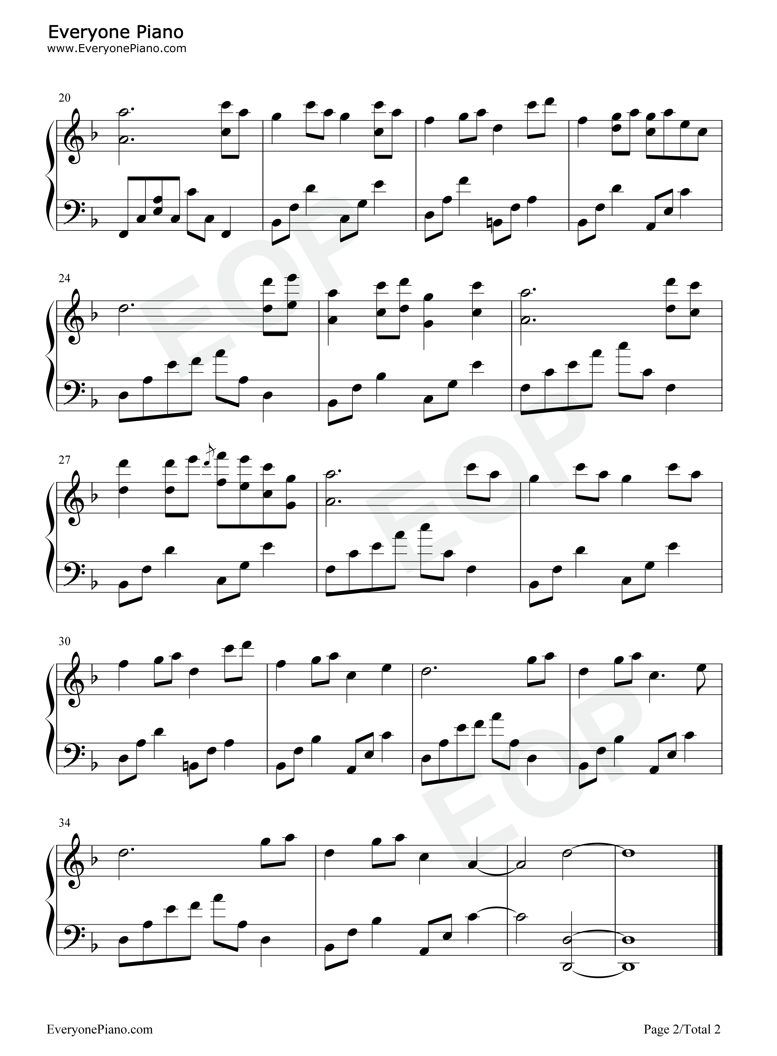 遗忘钢琴谱_石进