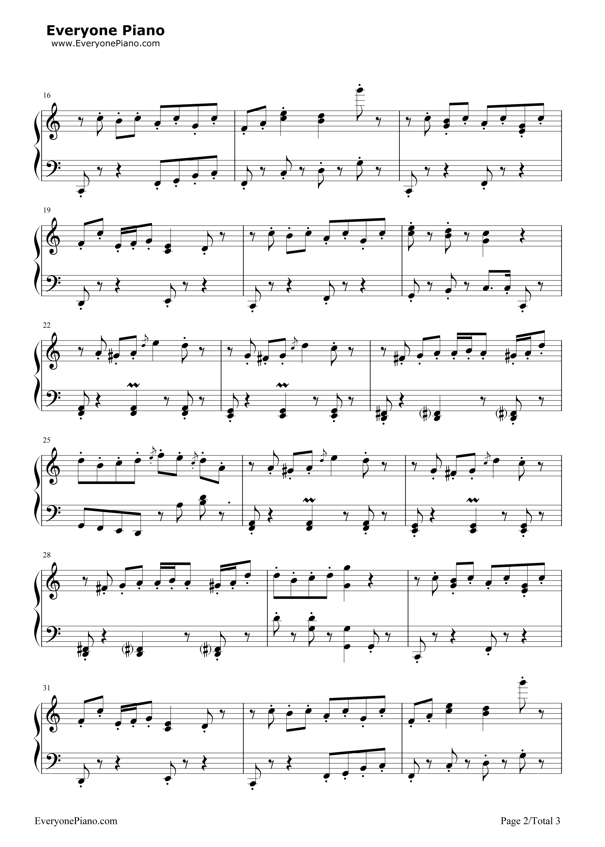 3人組钢琴谱_吟