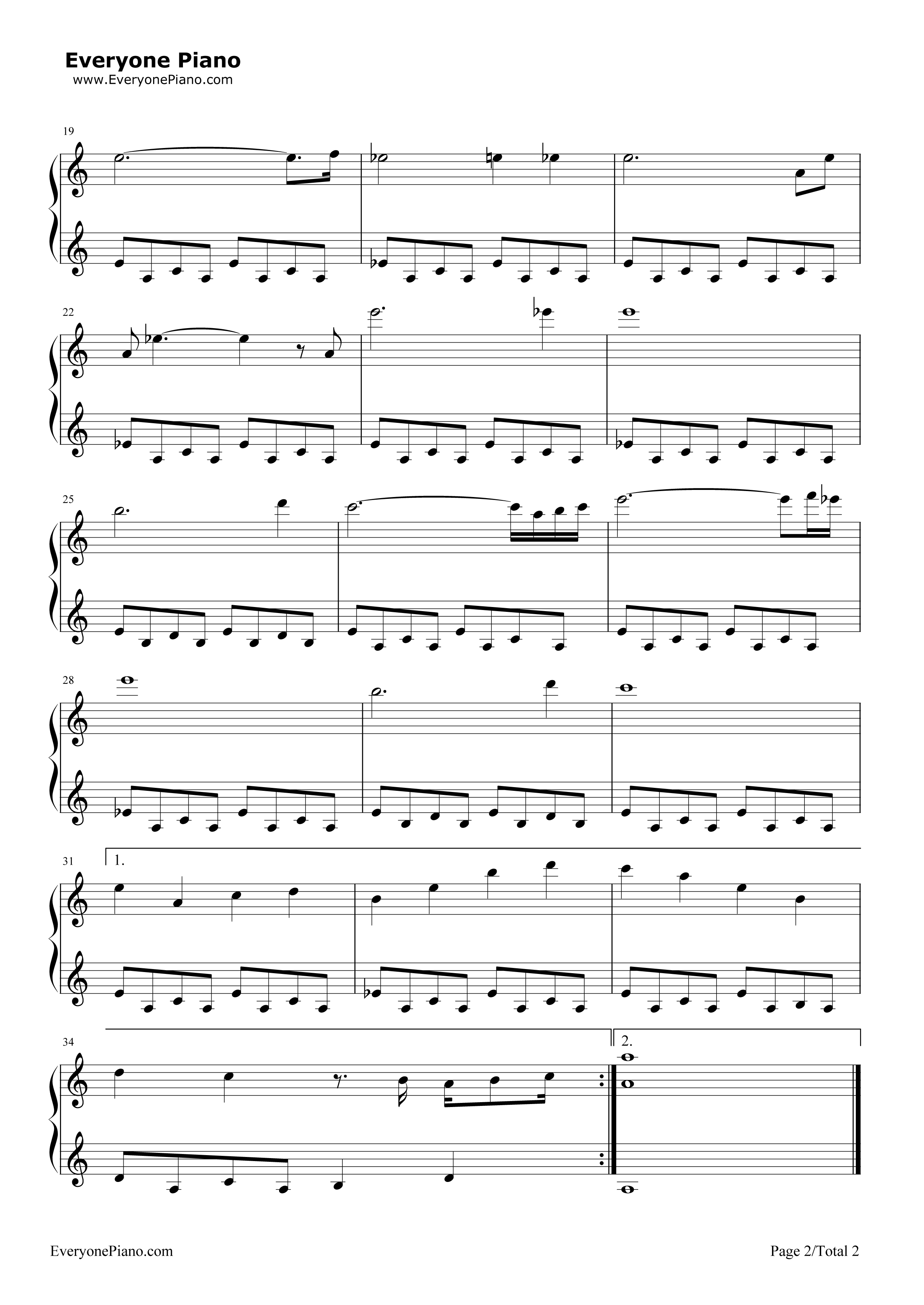 顺流而下钢琴谱_张靓颖_万家铭