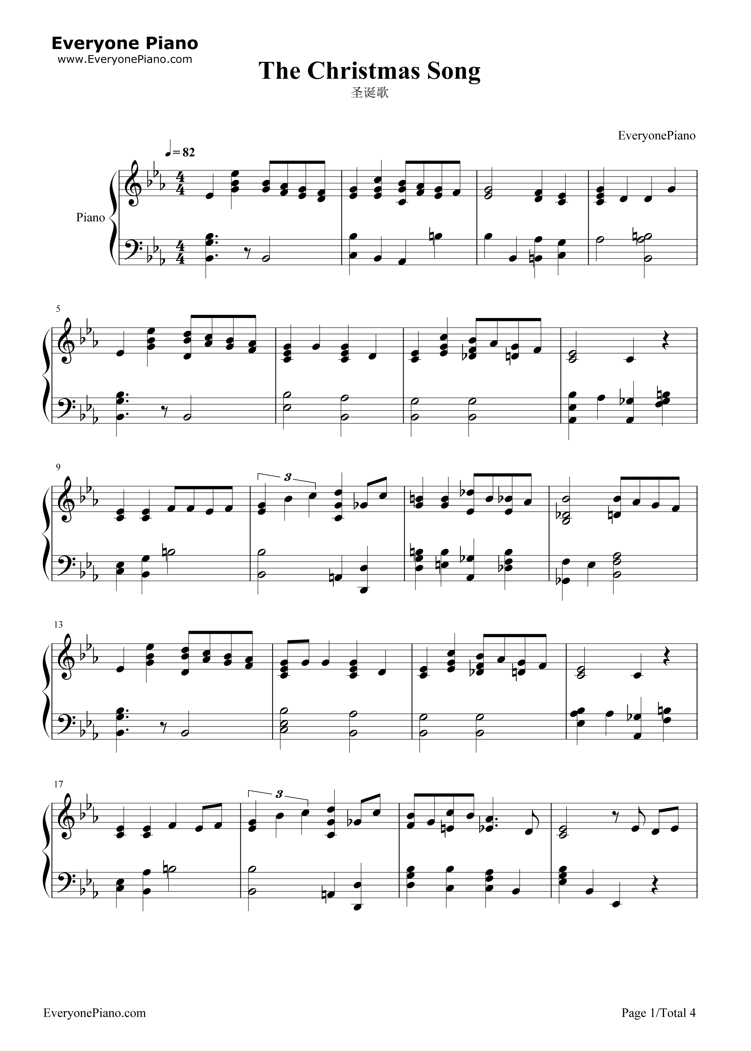 圣诞歌钢琴谱_Classic_Christmas_Music