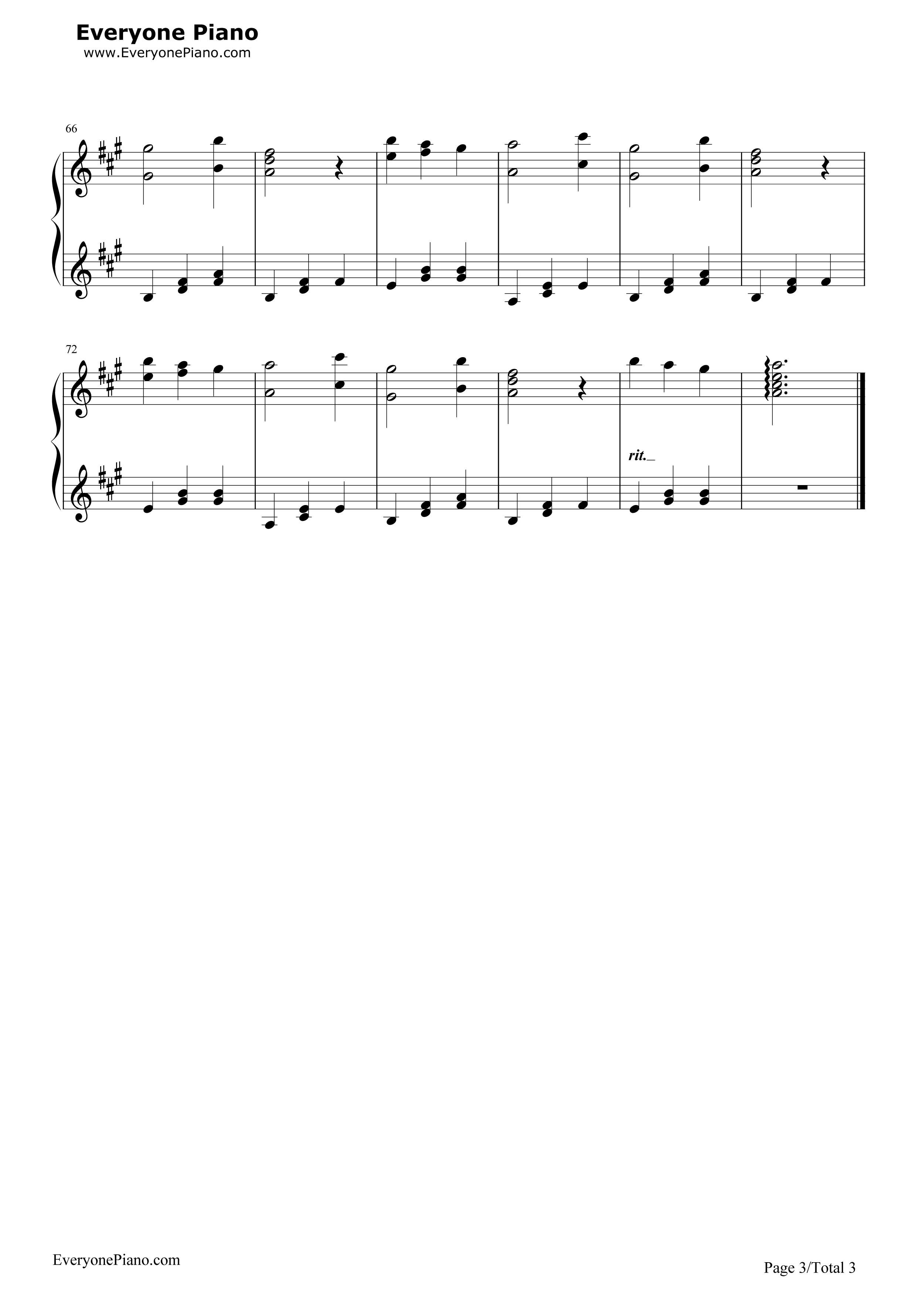 夏日华尔兹钢琴谱_班得瑞