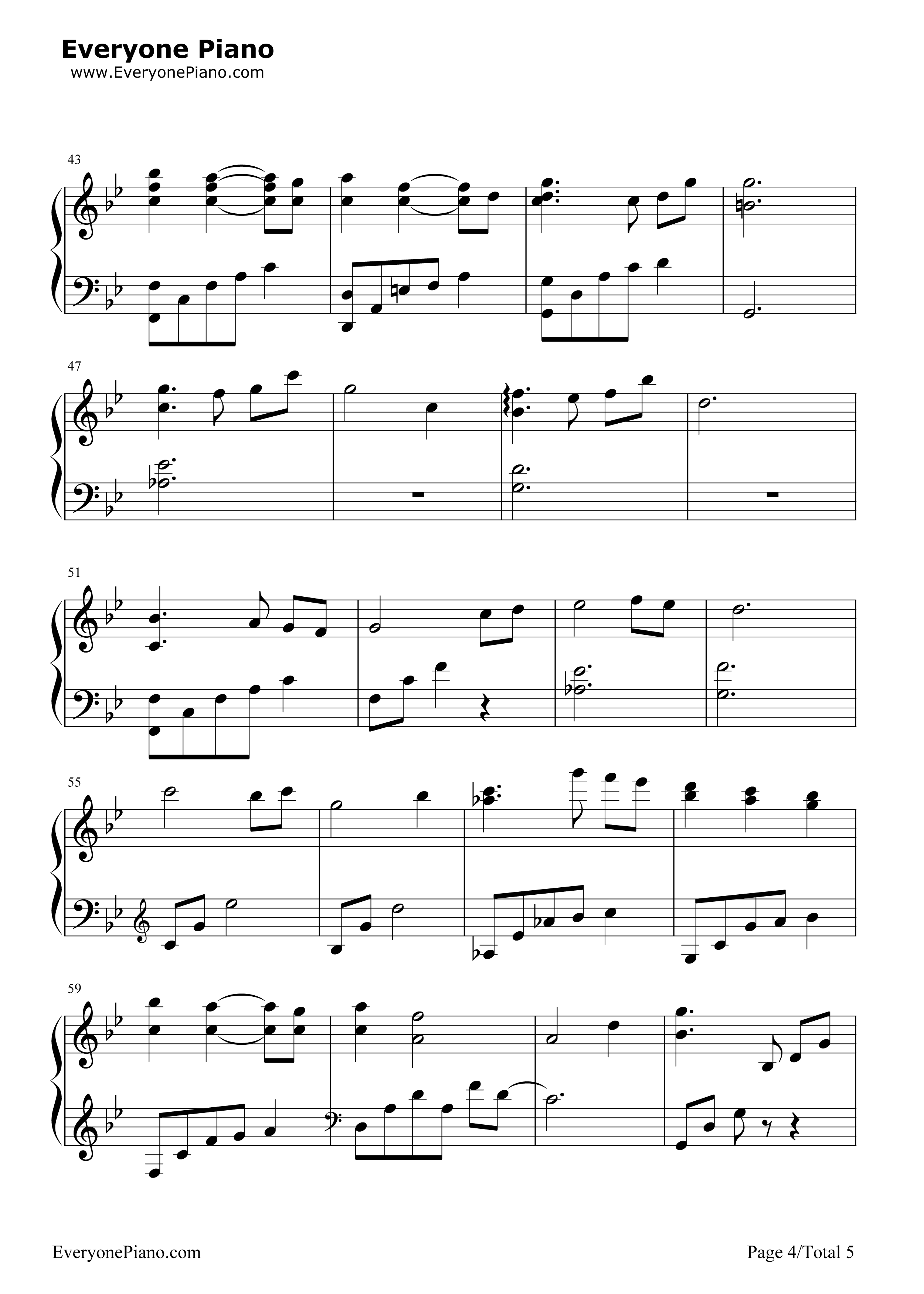 Past_Love钢琴谱_Various_Artists