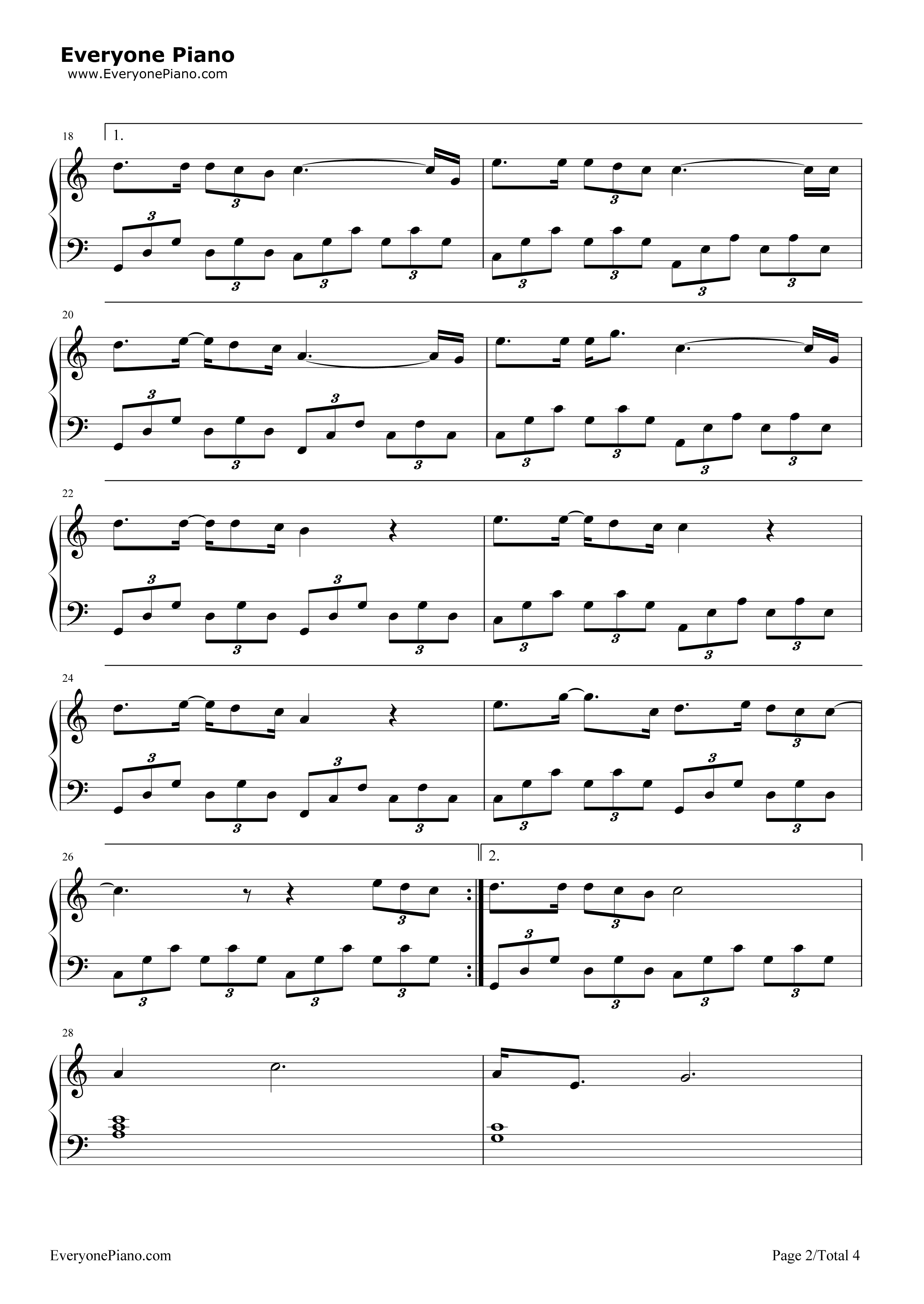 Song_of_the_Sea_(Lullaby)钢琴谱_Nolwenn_Leroy