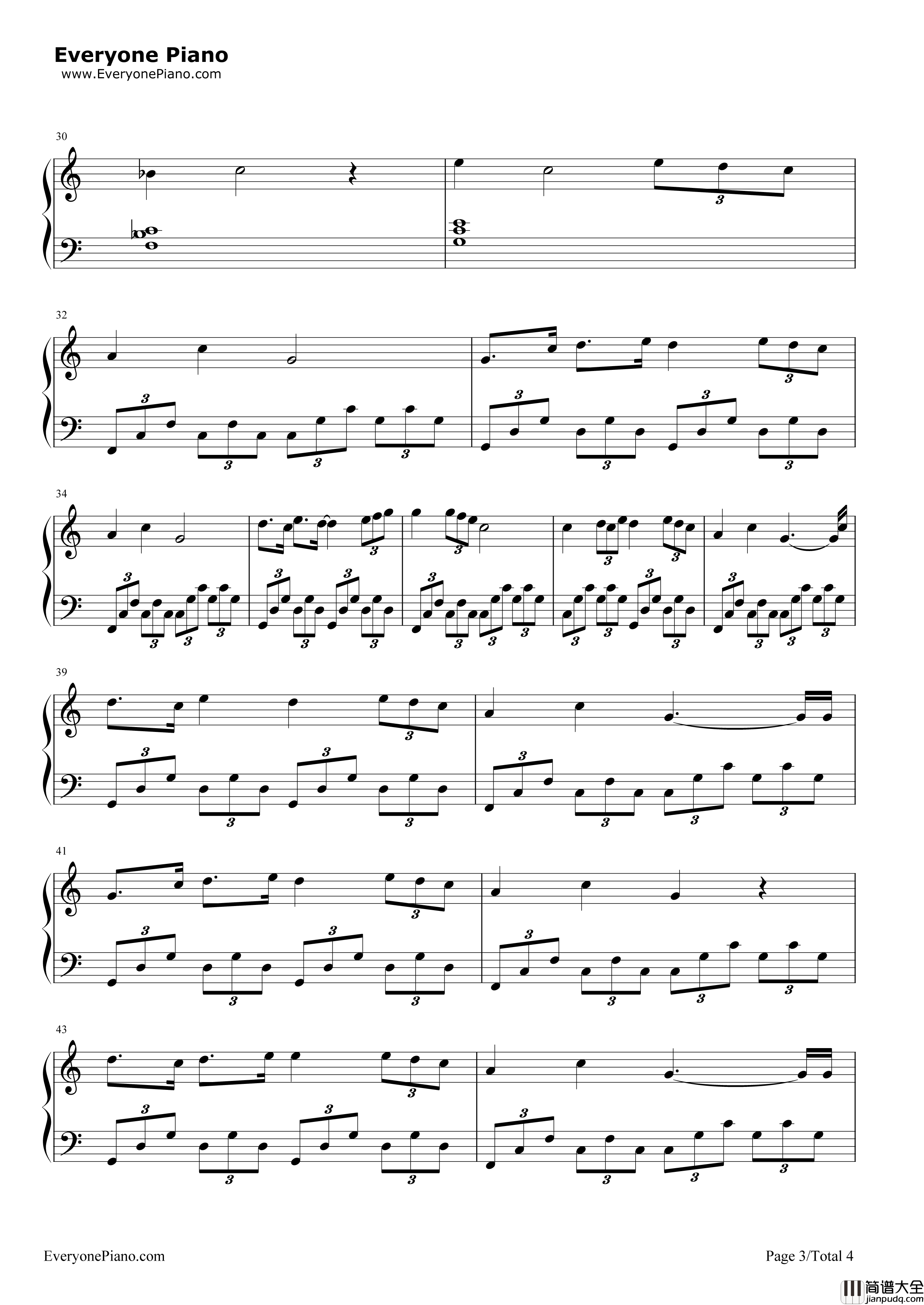 Song_of_the_Sea_(Lullaby)钢琴谱_Nolwenn_Leroy