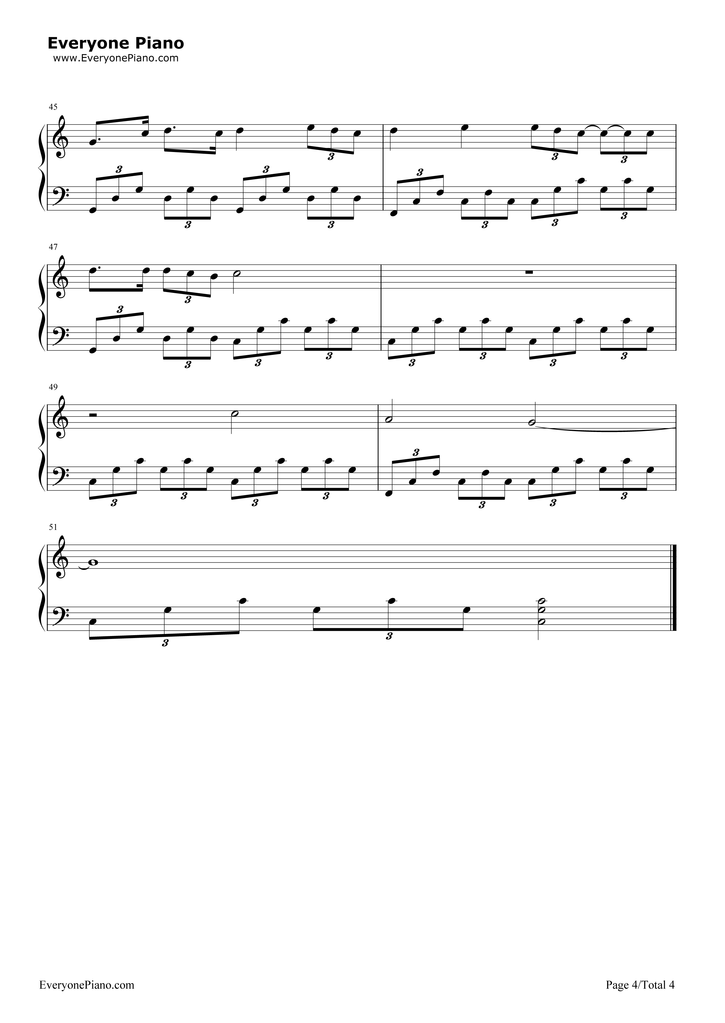 Song_of_the_Sea_(Lullaby)钢琴谱_Nolwenn_Leroy