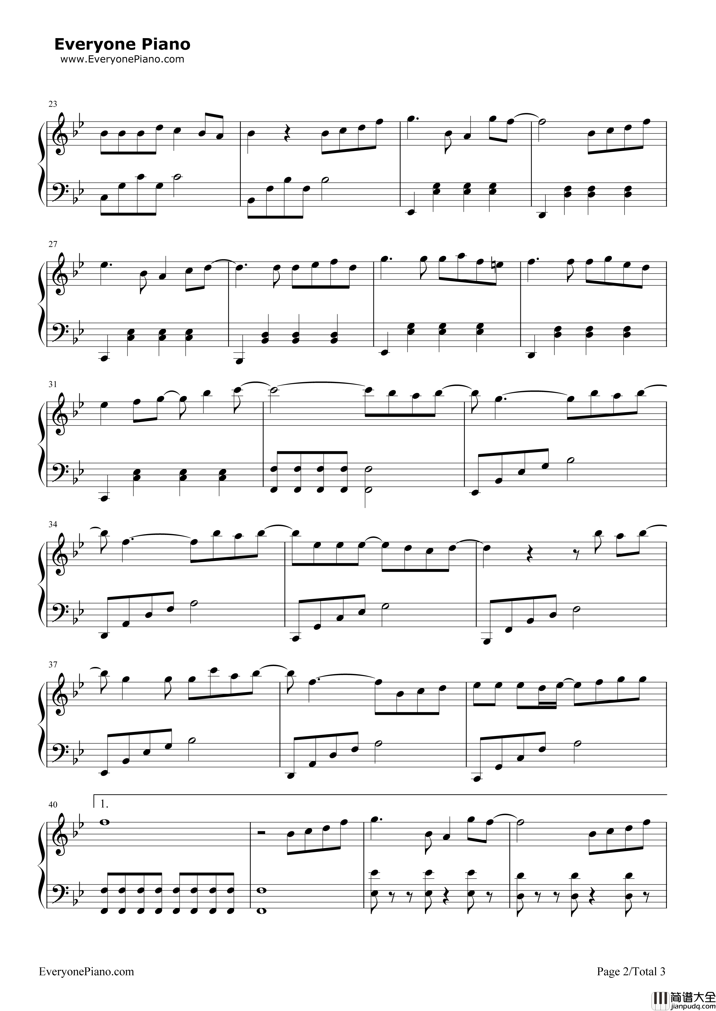 傻瓜呀钢琴谱_金钟国