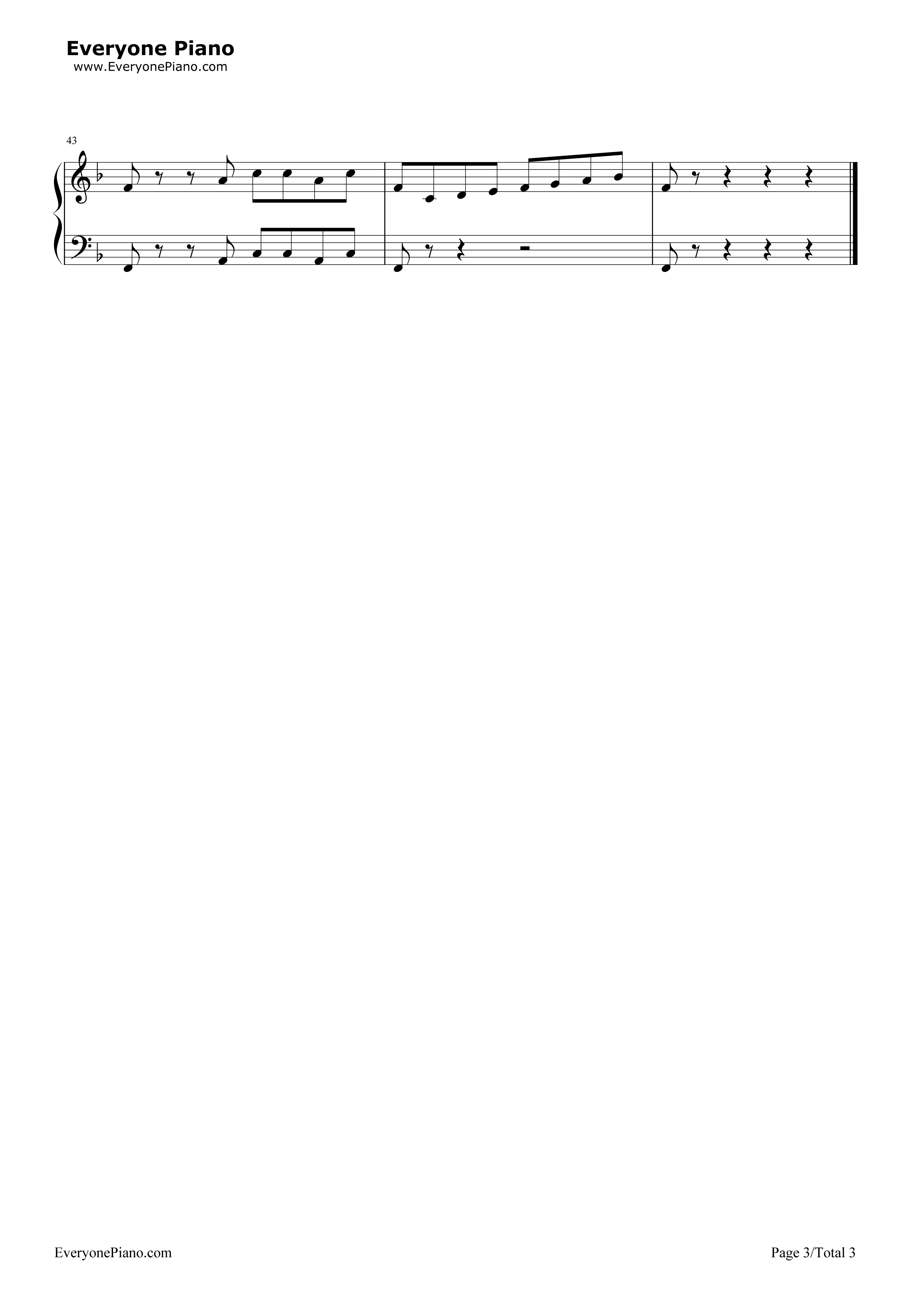 冒险岛BGM钢琴谱_FC游戏_冒险岛_