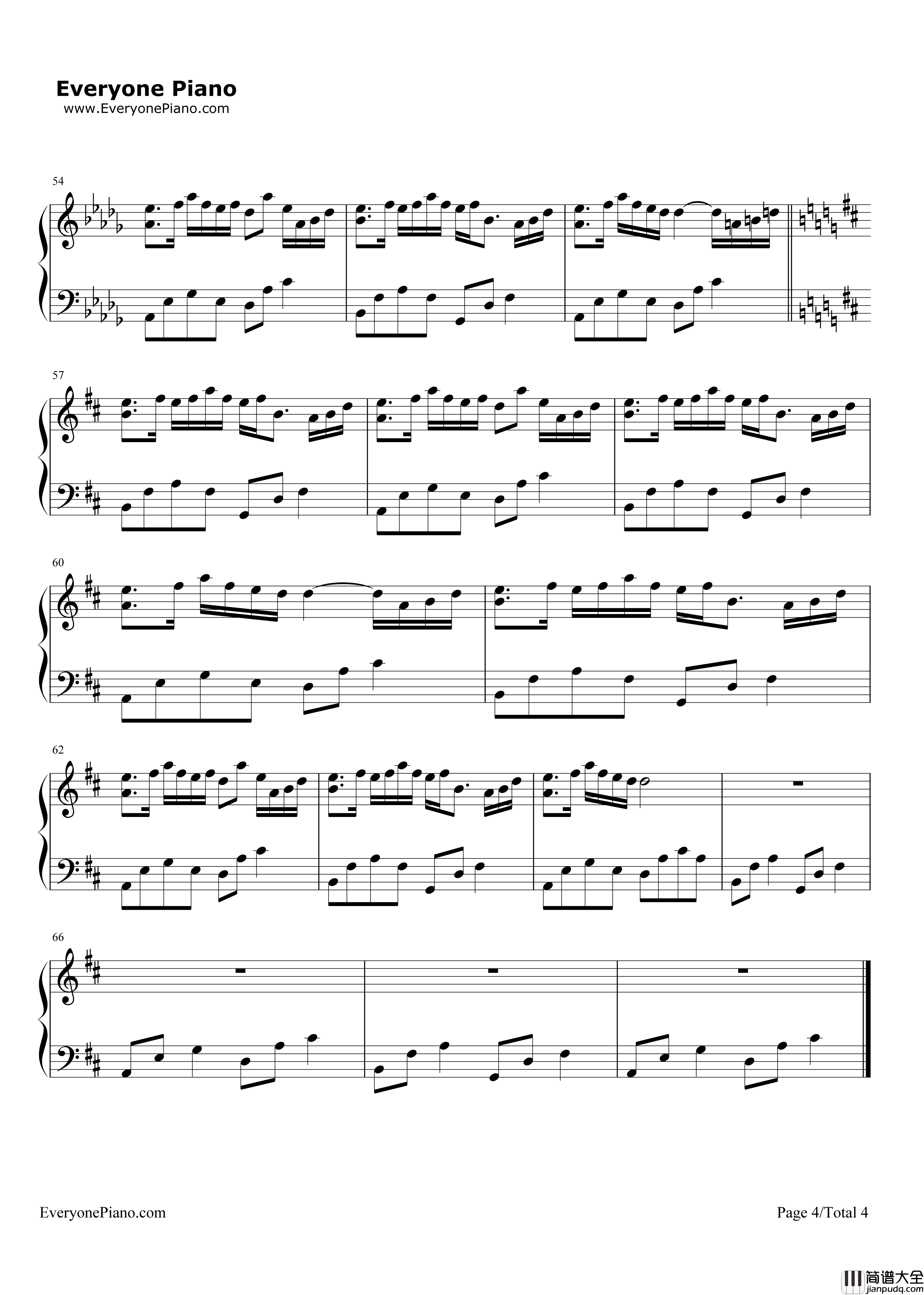 秋姉妹のなく顷に钢琴谱_东方project