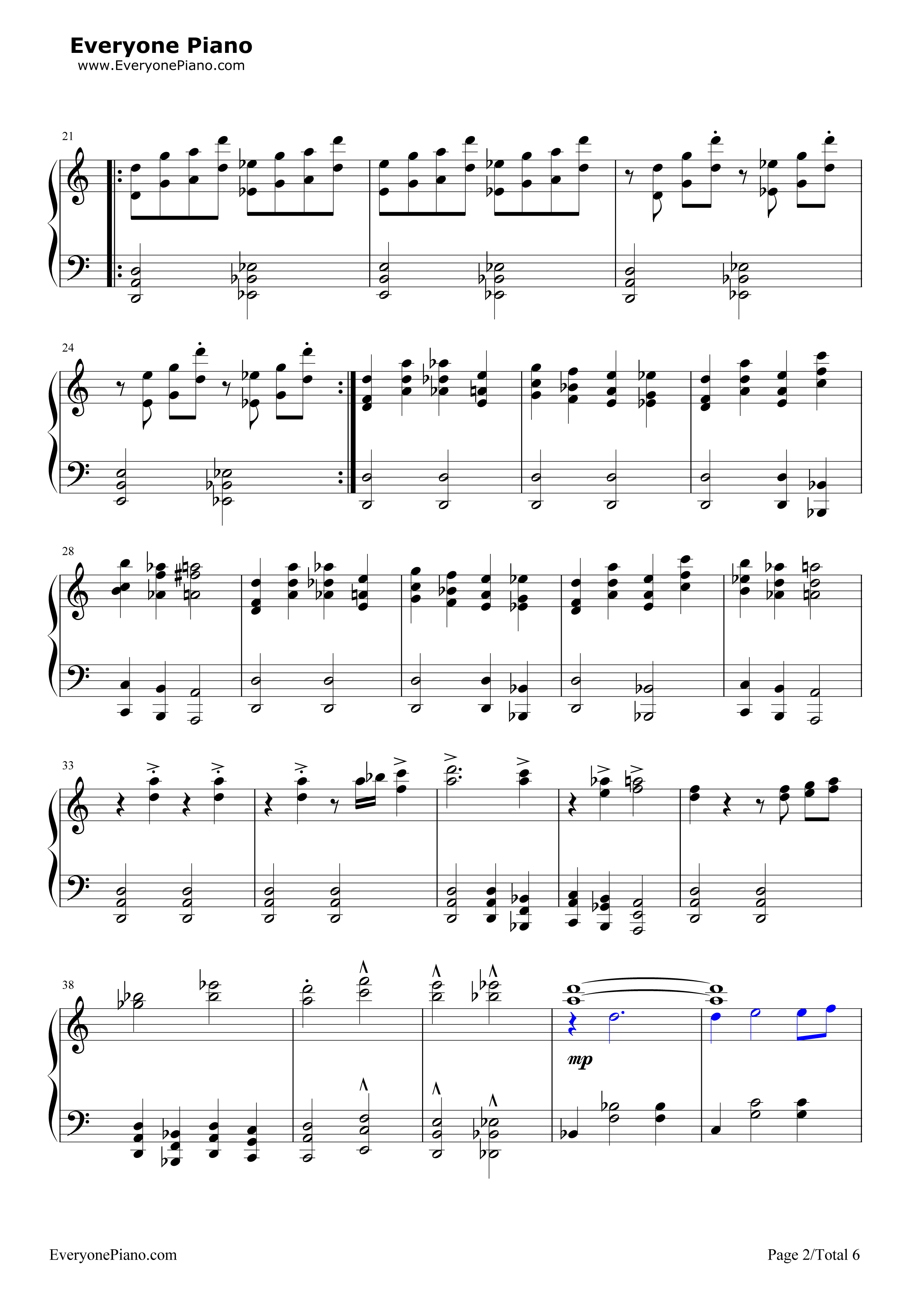 平安のエイリアン钢琴谱_东方Project