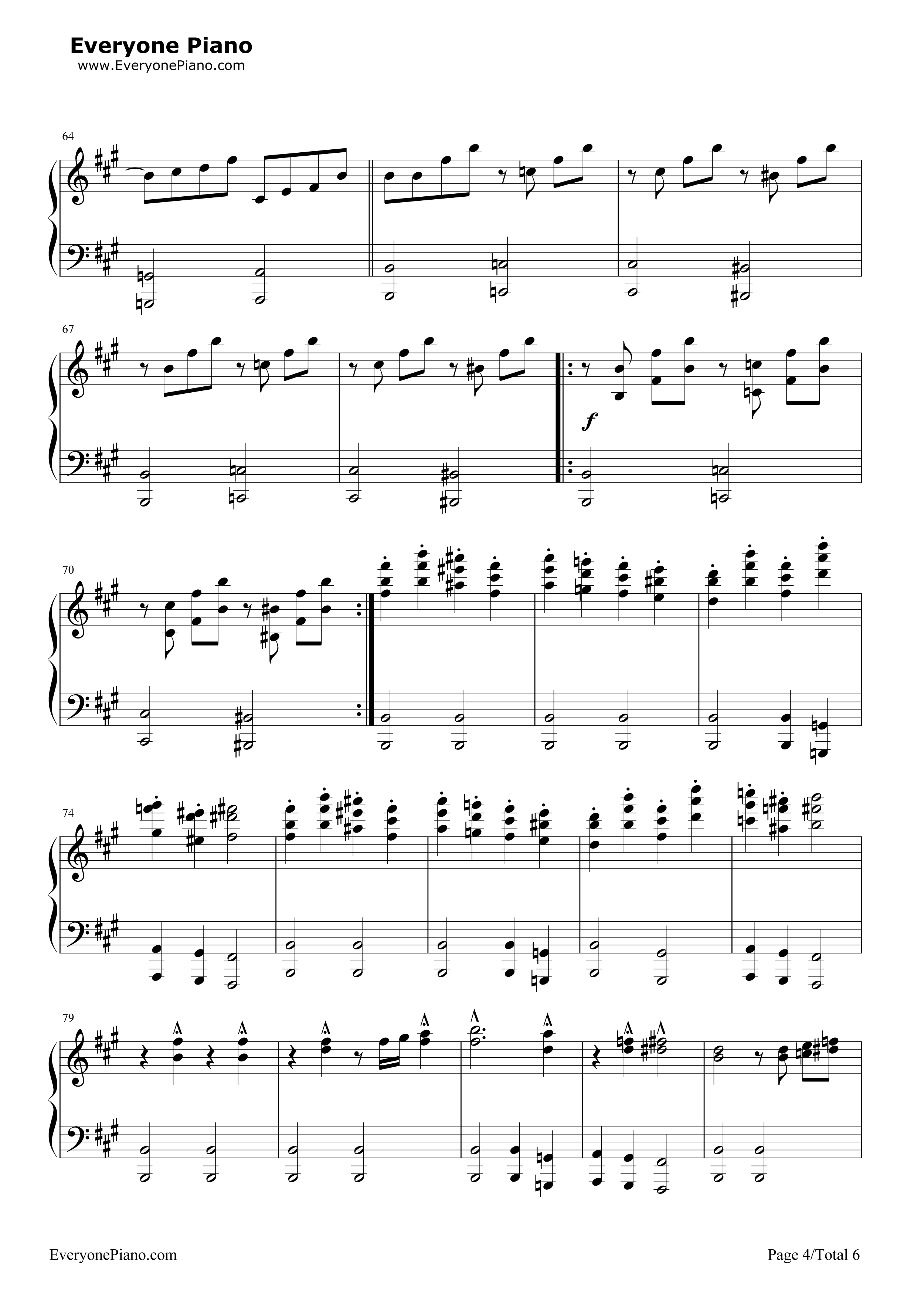 平安のエイリアン钢琴谱_东方Project