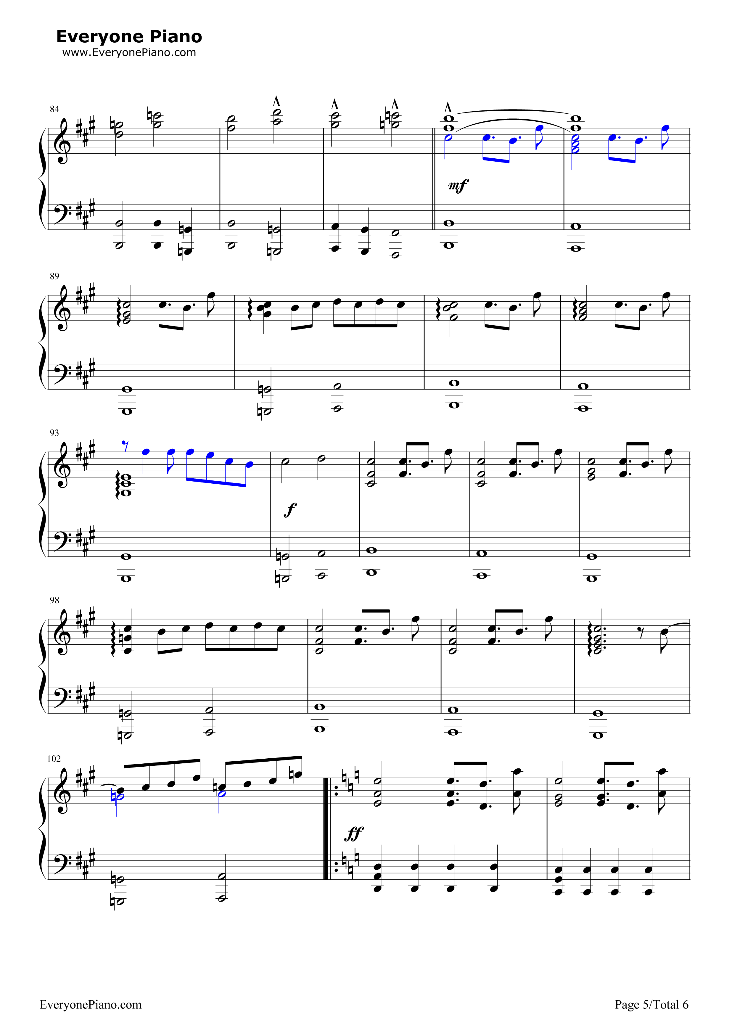 平安のエイリアン钢琴谱_东方Project